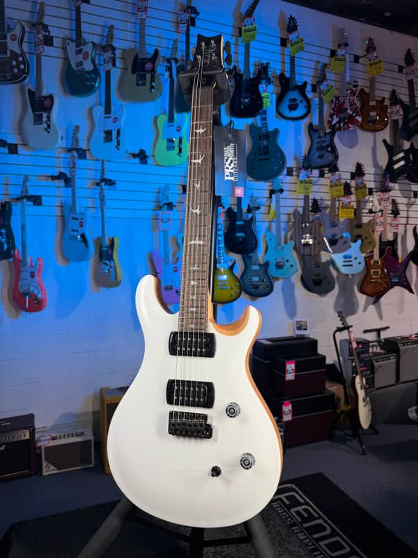 PRS SE CE 24 Satin - Flat White Top, C&M Exclusive - Black / Smoked Hardware, Free Plek & Setup # 770