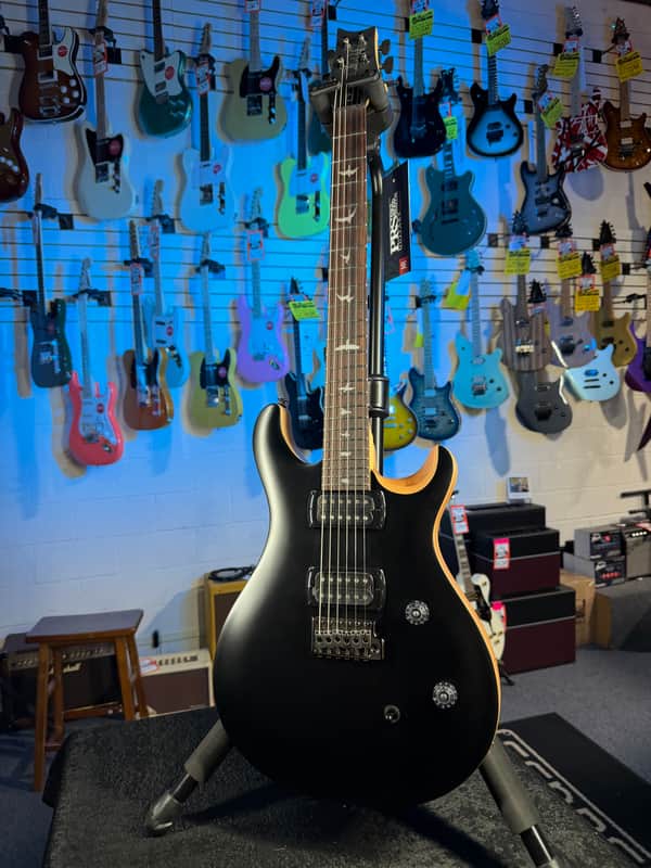 PRS SE CE 24 Satin - Flat Black Top, C&M Exclusive - Black