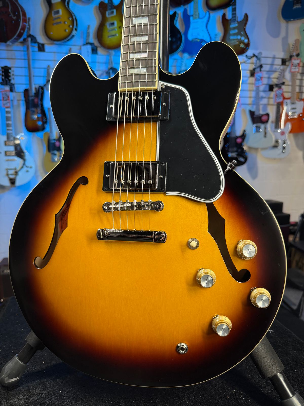 Epiphone Inspired by Gibson Custom 1962 ES-335 Reissue Semi-hollow Electric Guitar - Vintage Burst w/ Hard Case, Free Plek 664
