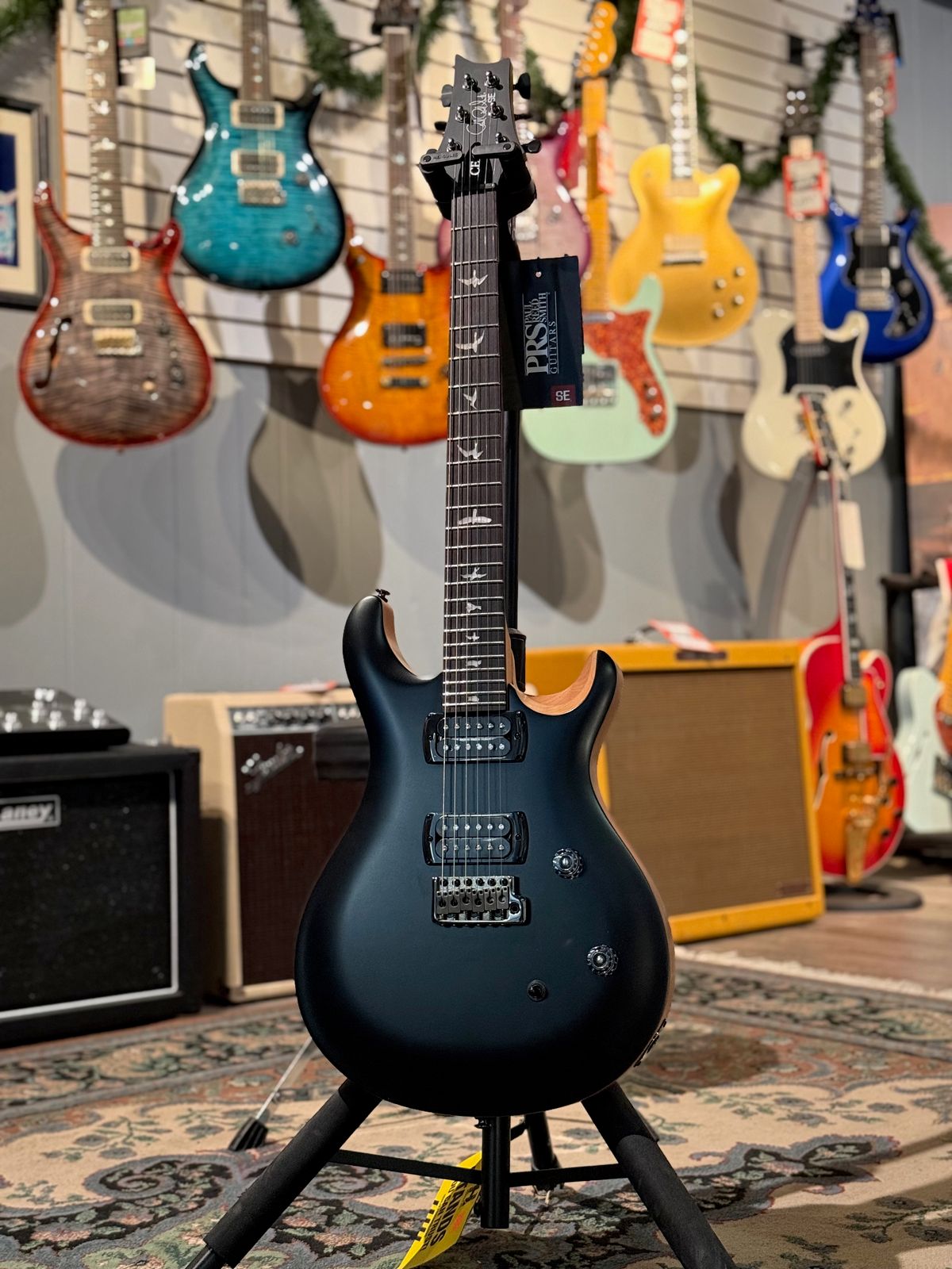 PRS SE CE 24 Satin Flat Black Top, C&M Exclusive 867