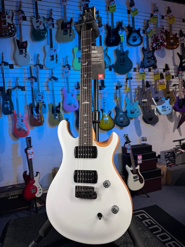 PRS SE CE 24 Satin - Flat White Top, C&M Exclusive - White