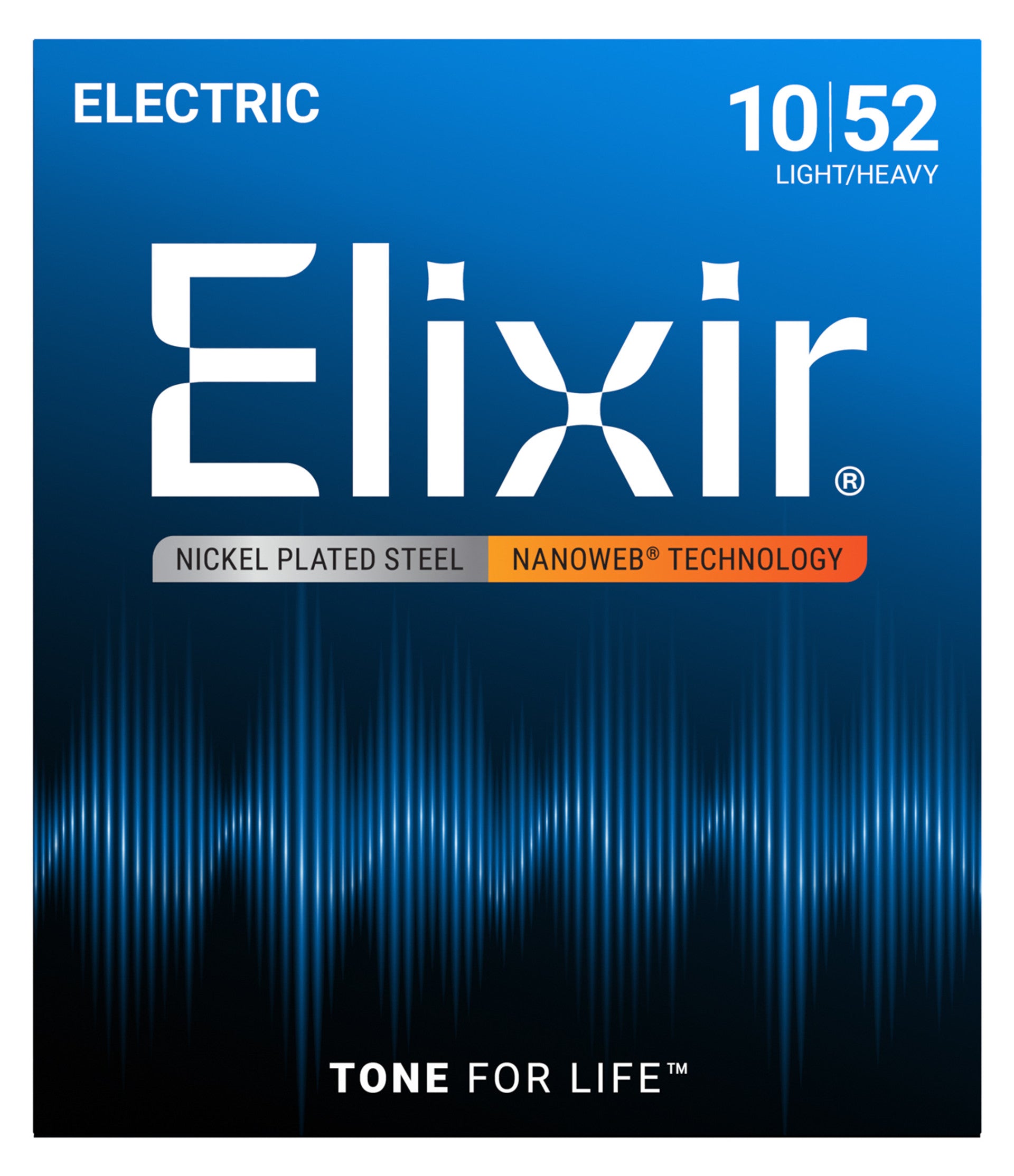 Elixr - Nickel-Plated Steel Electric Guitar Strings with NANOWEB Technology - Light/Heavy 10-52