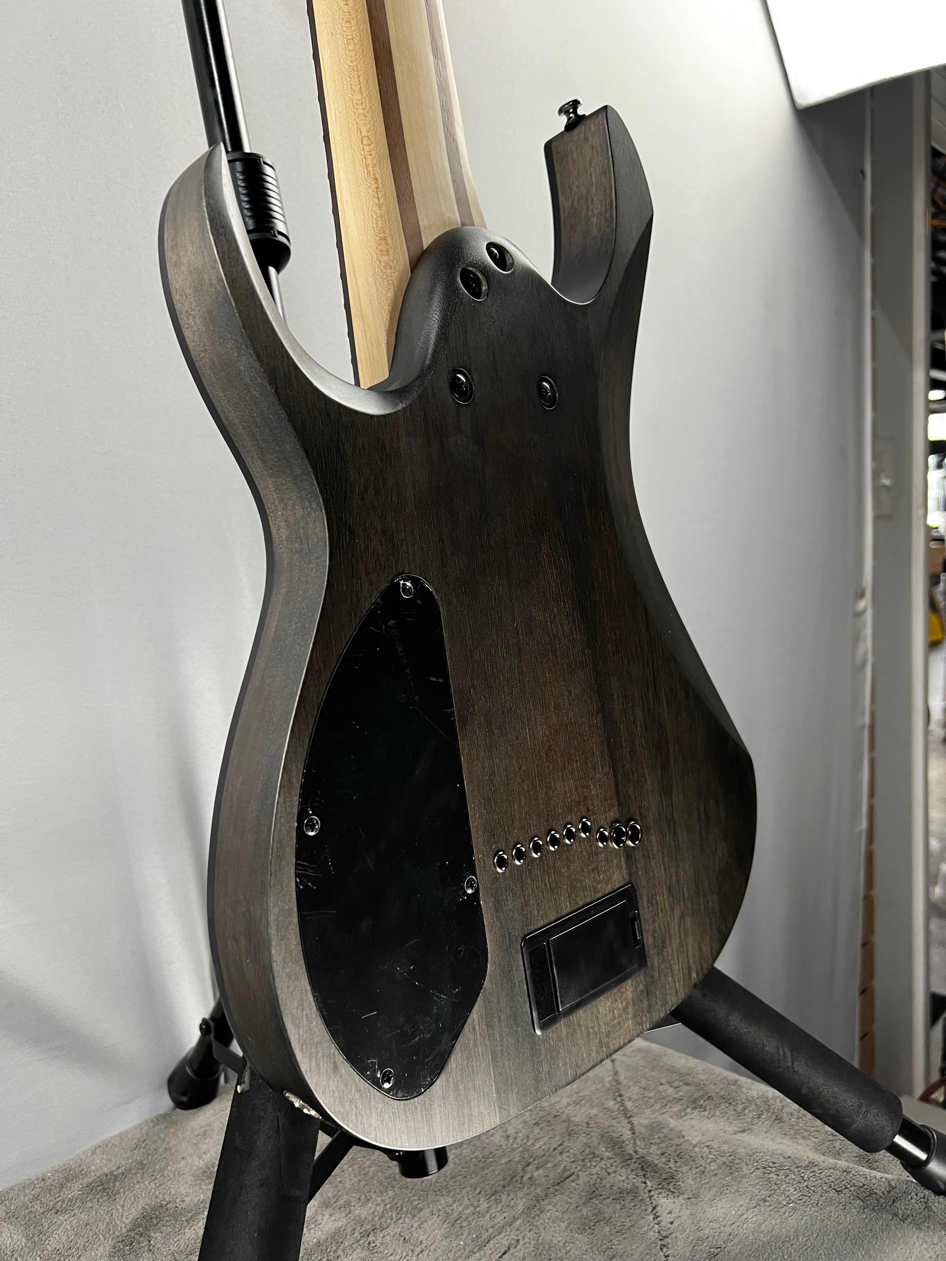 Axe Design Lab RG9PB 9-string Electric Guitar - Transparent Gray Flat #802 GET PLEK'D!