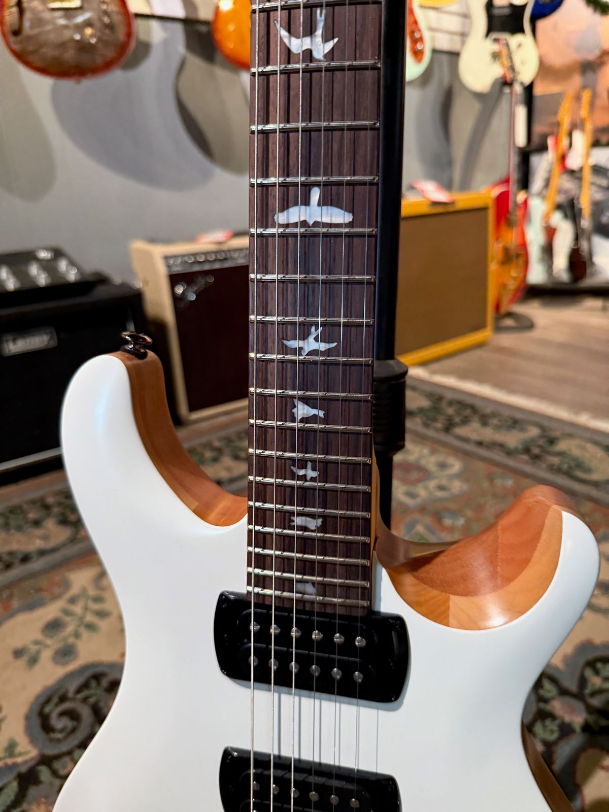 PRS SE CE 24 Satin Flat White Top, C&M Exclusive 758