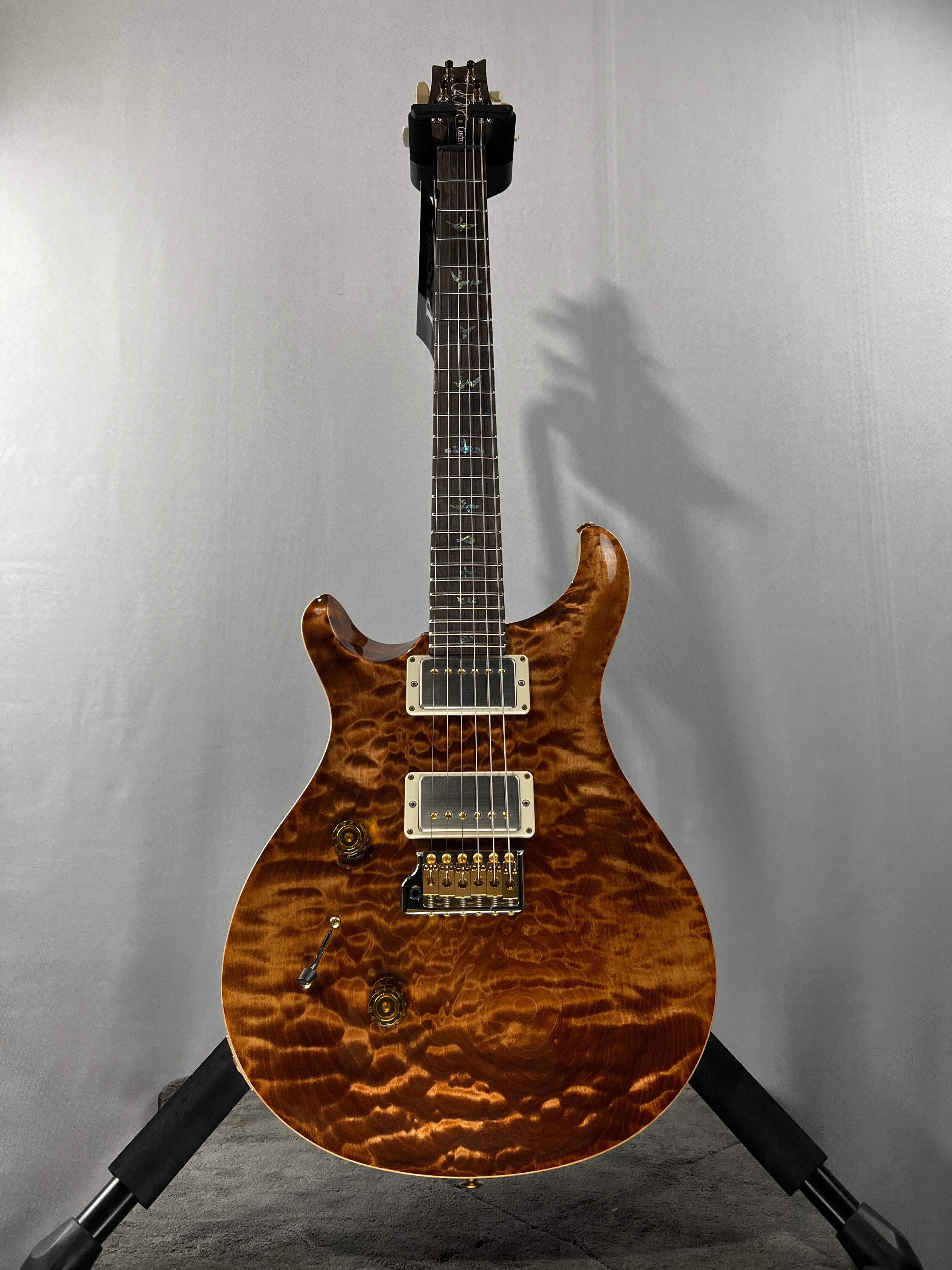 PRS Wood library, 10-Top, Custom 24 Left-Handed - Copperhead w/Paisley Case #597