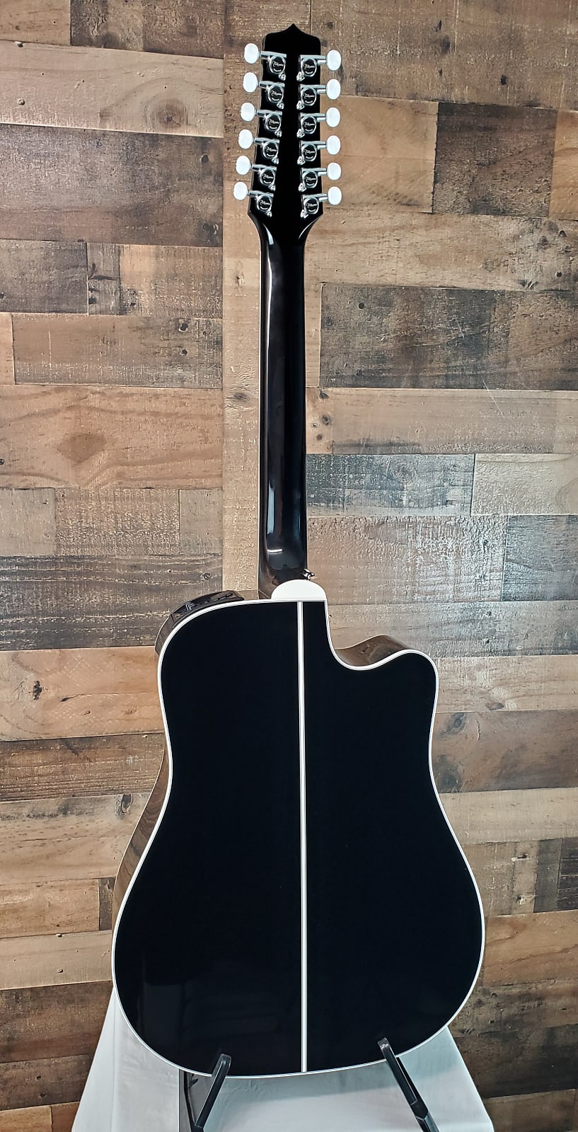 Takamine EF381DX Left-handed, 12-string, Black, Softcase, 909