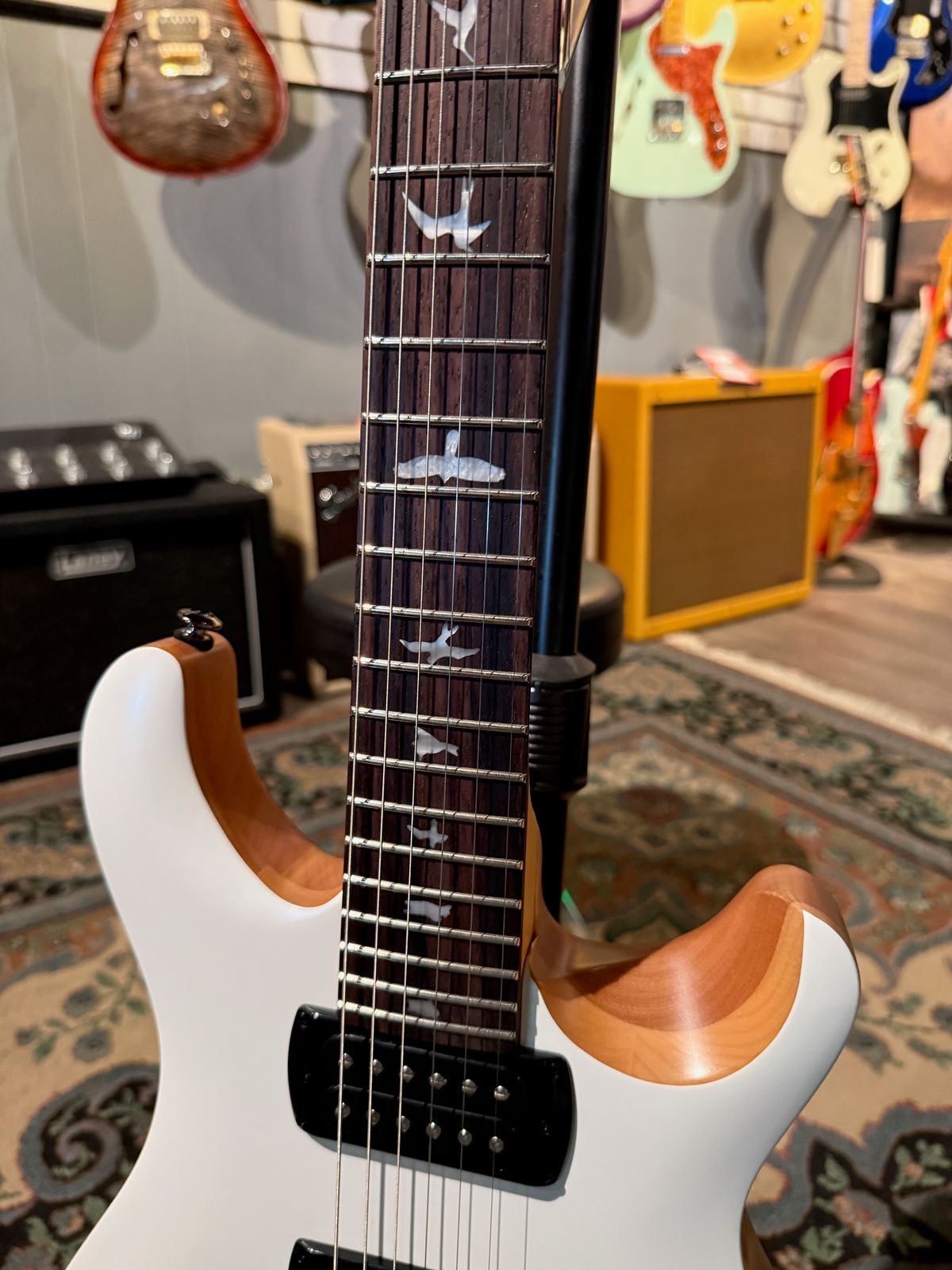 PRS SE CE 24 Satin Flat White Top, C&M Exclusive 782