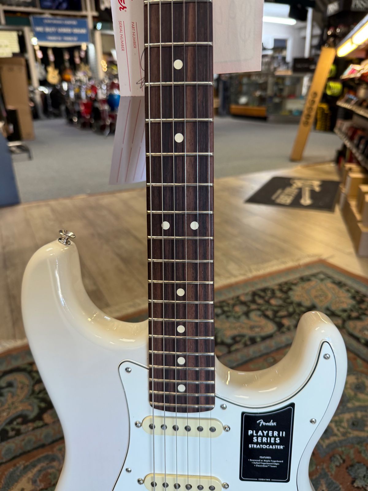 Fender Player II Stratocaster, Chambered Ash, White Blonde #347