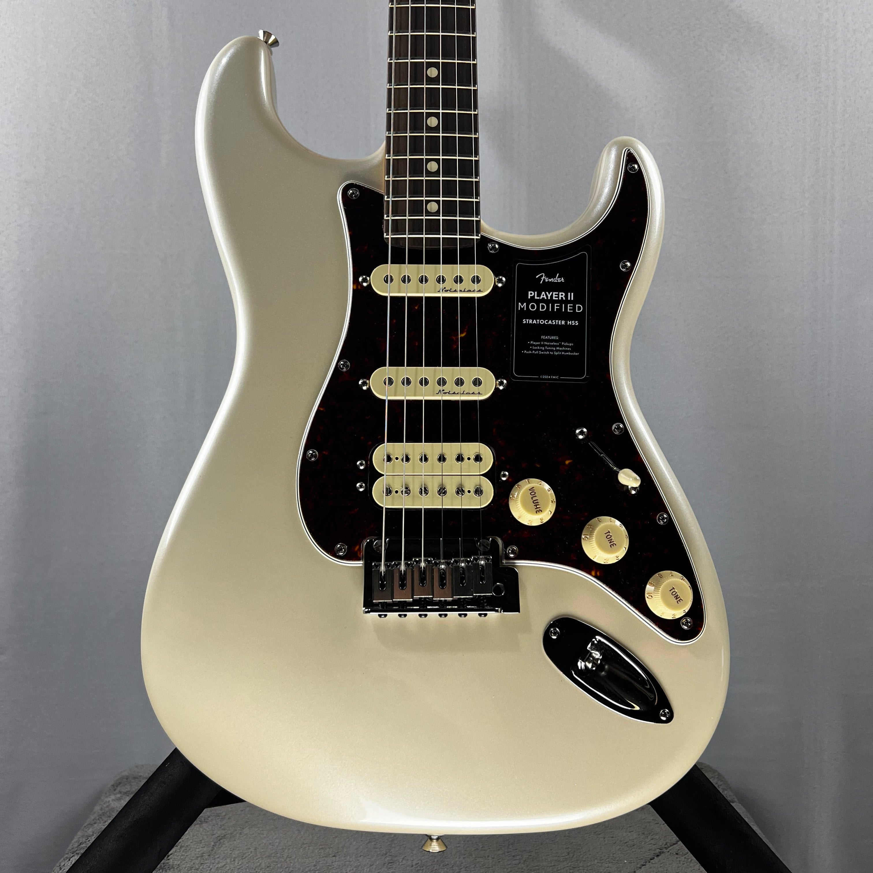 Player II Modified Stratocaster HSS Electric Guitar - Olympic Pearl, Rosewood Fingerboard #947