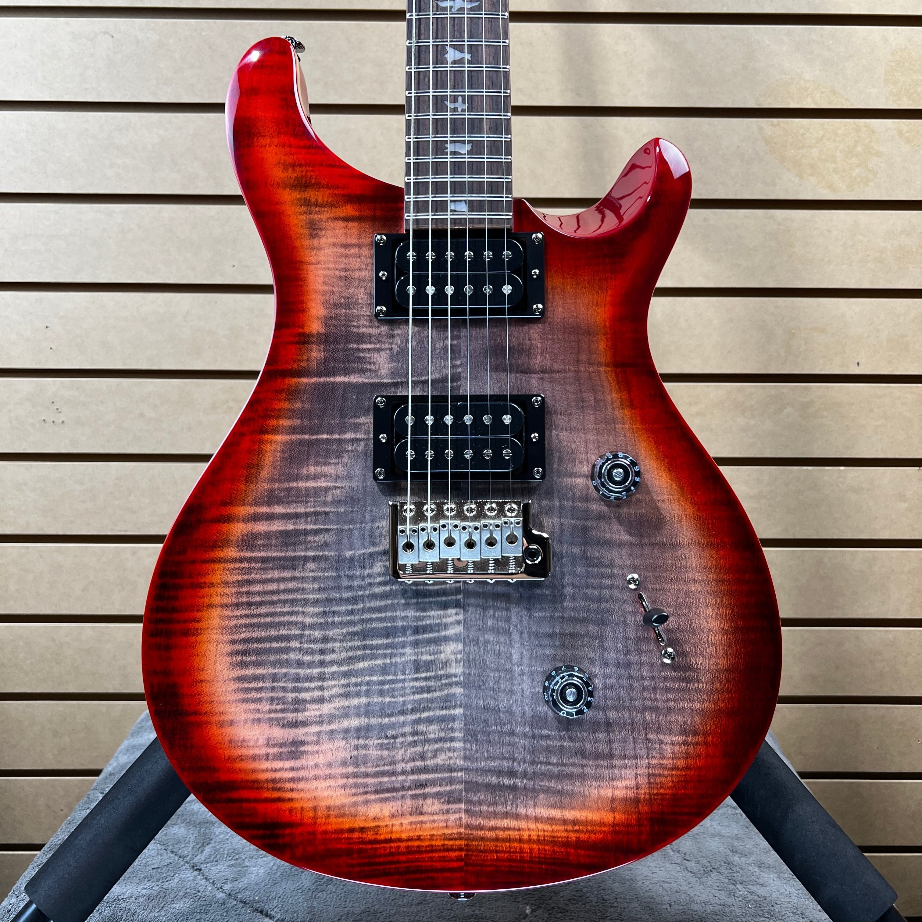 SE Custom 24 Electric Guitar - Charcoal Cherry Burst #210