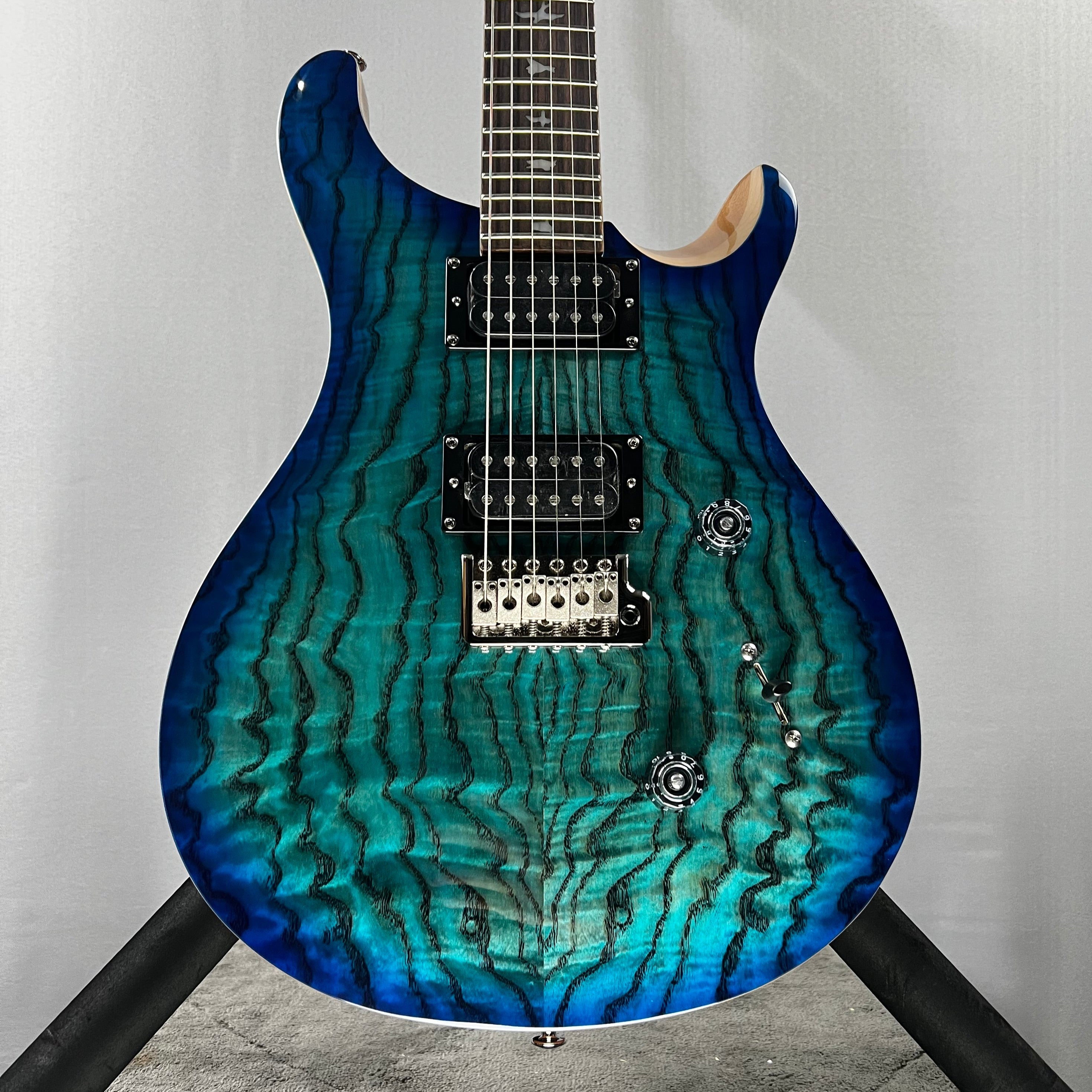 SE Custom 24 Exotic Electric Guitar - Lake Blue #767 GET PLEK'D!