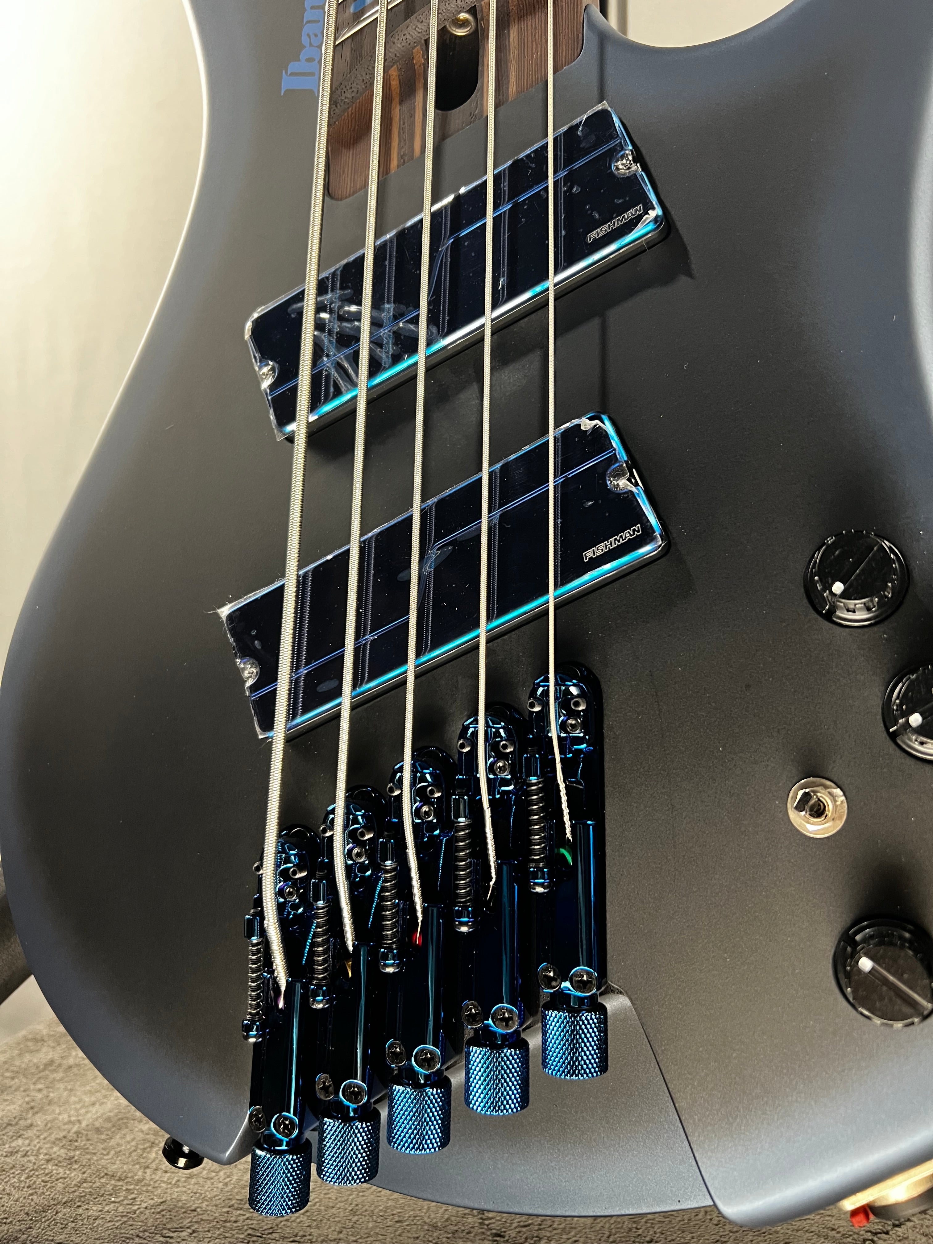 Bass Workshop EHB5MSBSP 5-string Multi-scale Bass Guitar - Midnight Arctic Ocean Matte #997
