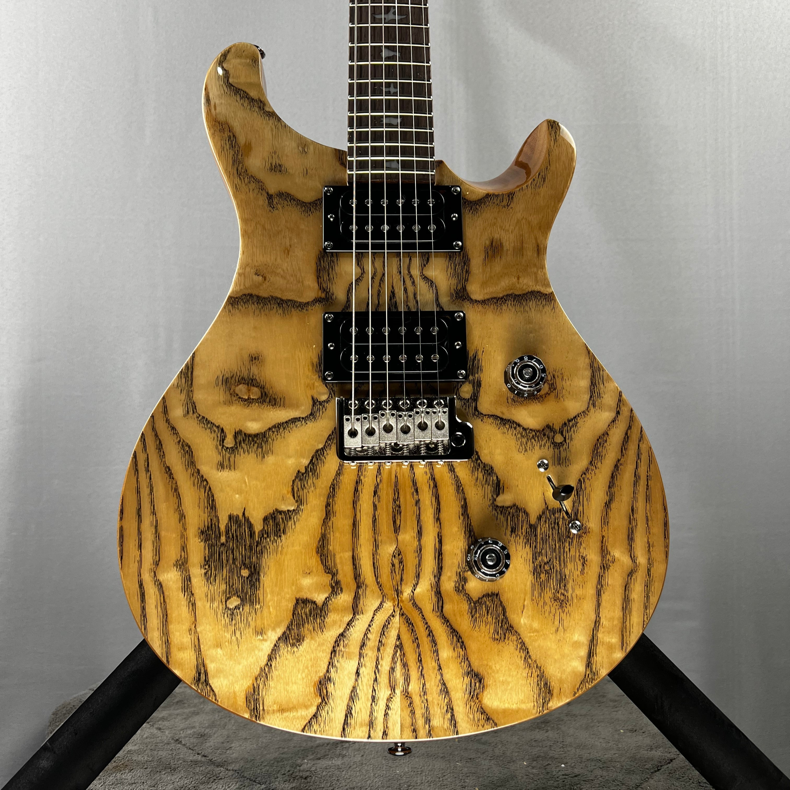 SE Custom 24 Exotic Electric Guitar - Natural #425 GET PLEK'D!