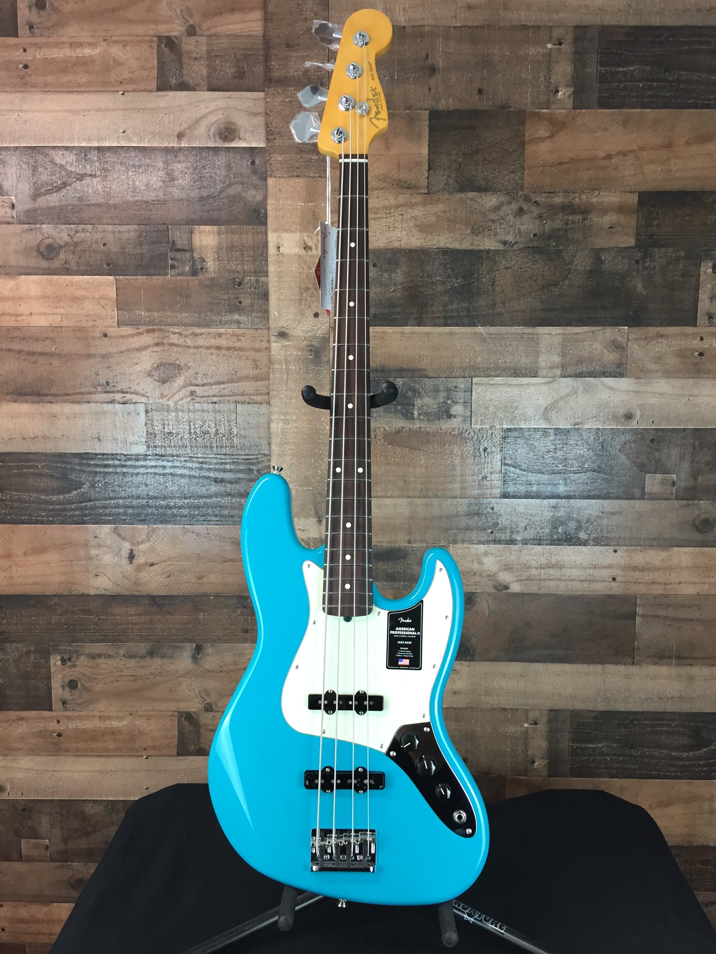 Fender American Professional II Jazz Bass, Miami Blue, Rosewood, Hard Case, Free Ship, 229