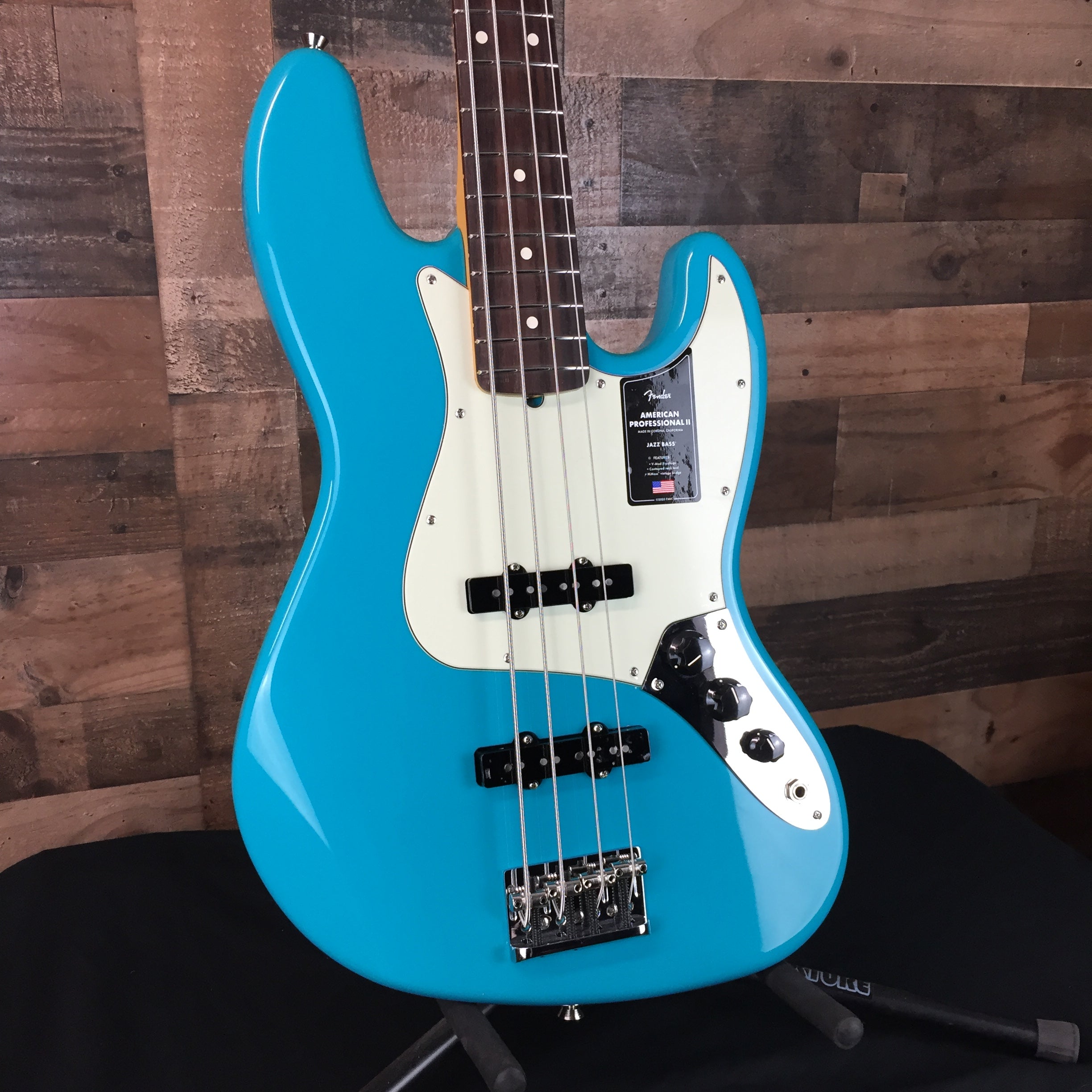 Fender American Professional II Jazz Bass, Miami Blue, Rosewood, Hard Case, Free Ship, 229