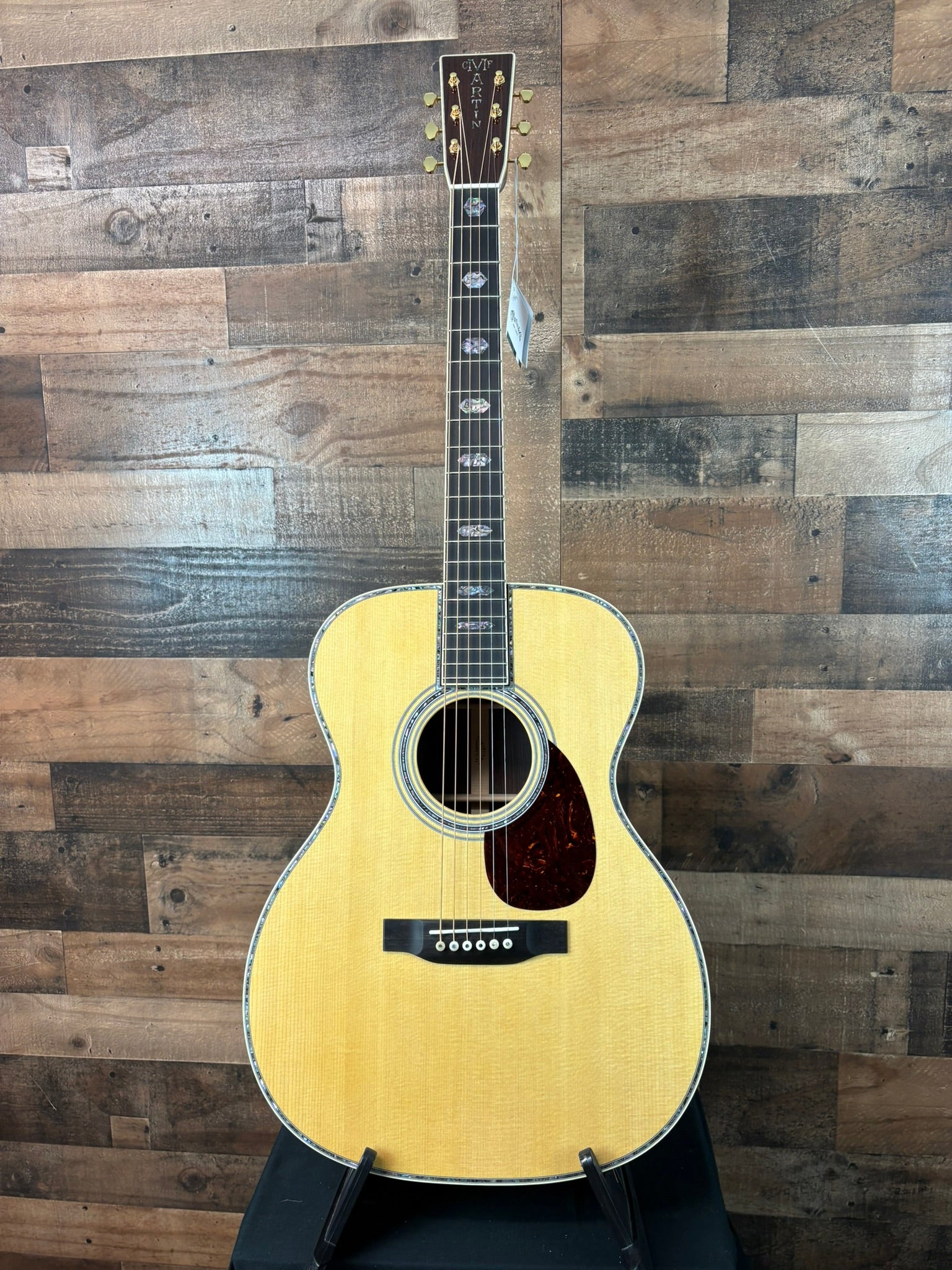 Martin OM-45 Standard Series Acoustic Guitar - Natural with Aging Toner, 832
