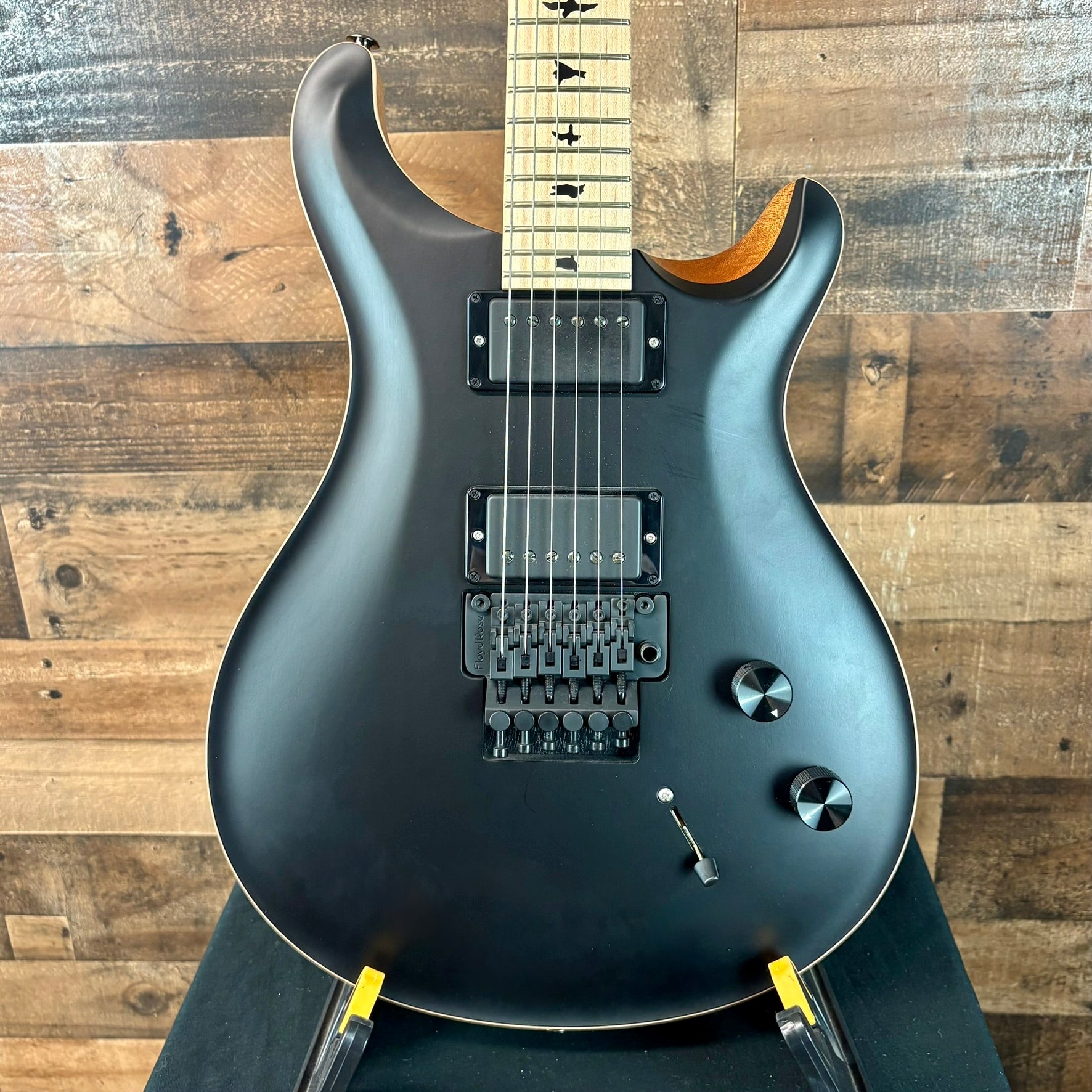 PRS Dustie Waring CE24 w/Floyd Rose Trem, Satin Black Top, Free Ship, Gig Bag, 120