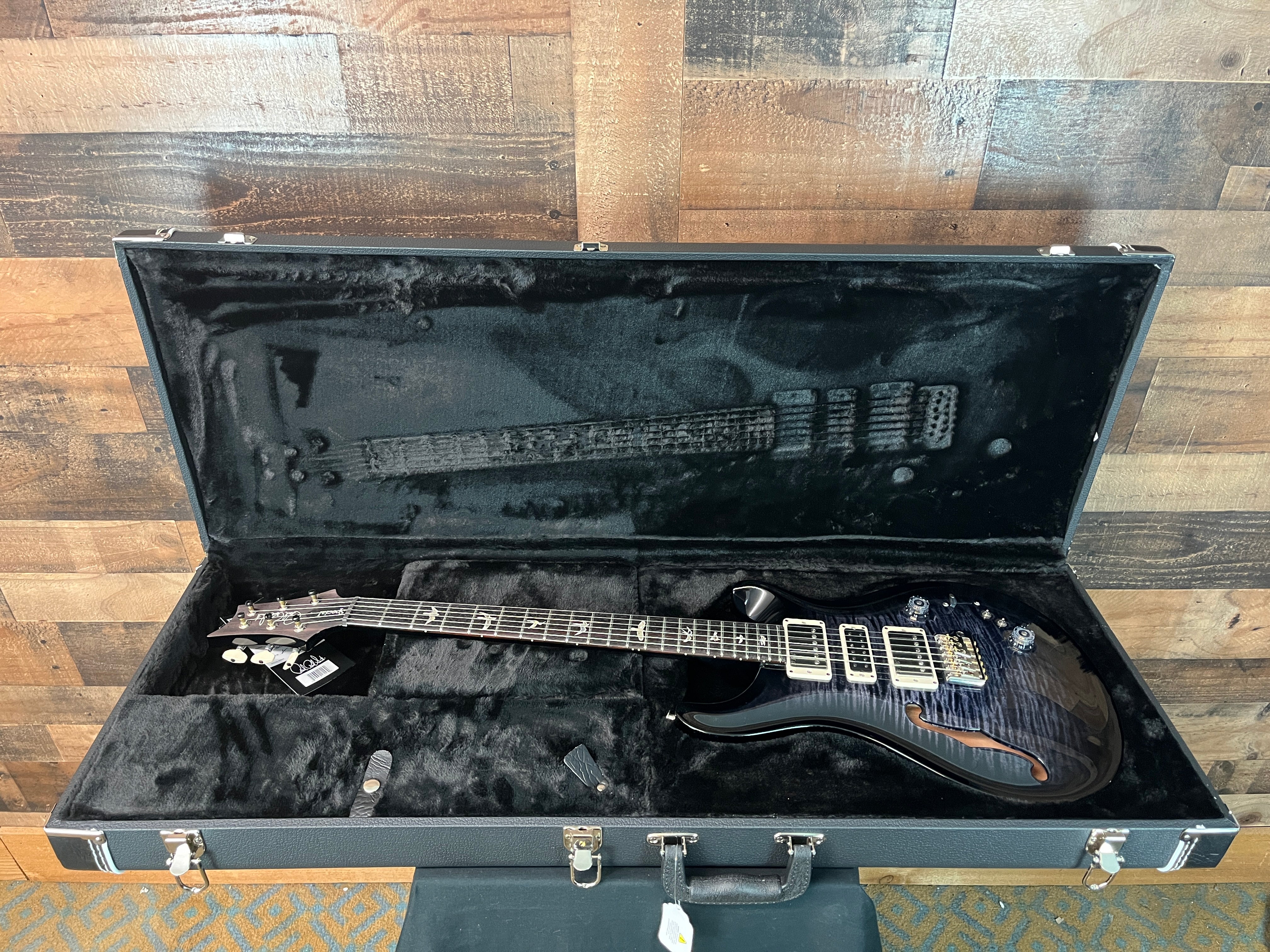 PRS Special Semi-Hollow, Gray Wrap Smokeburst, Hard Case, 051