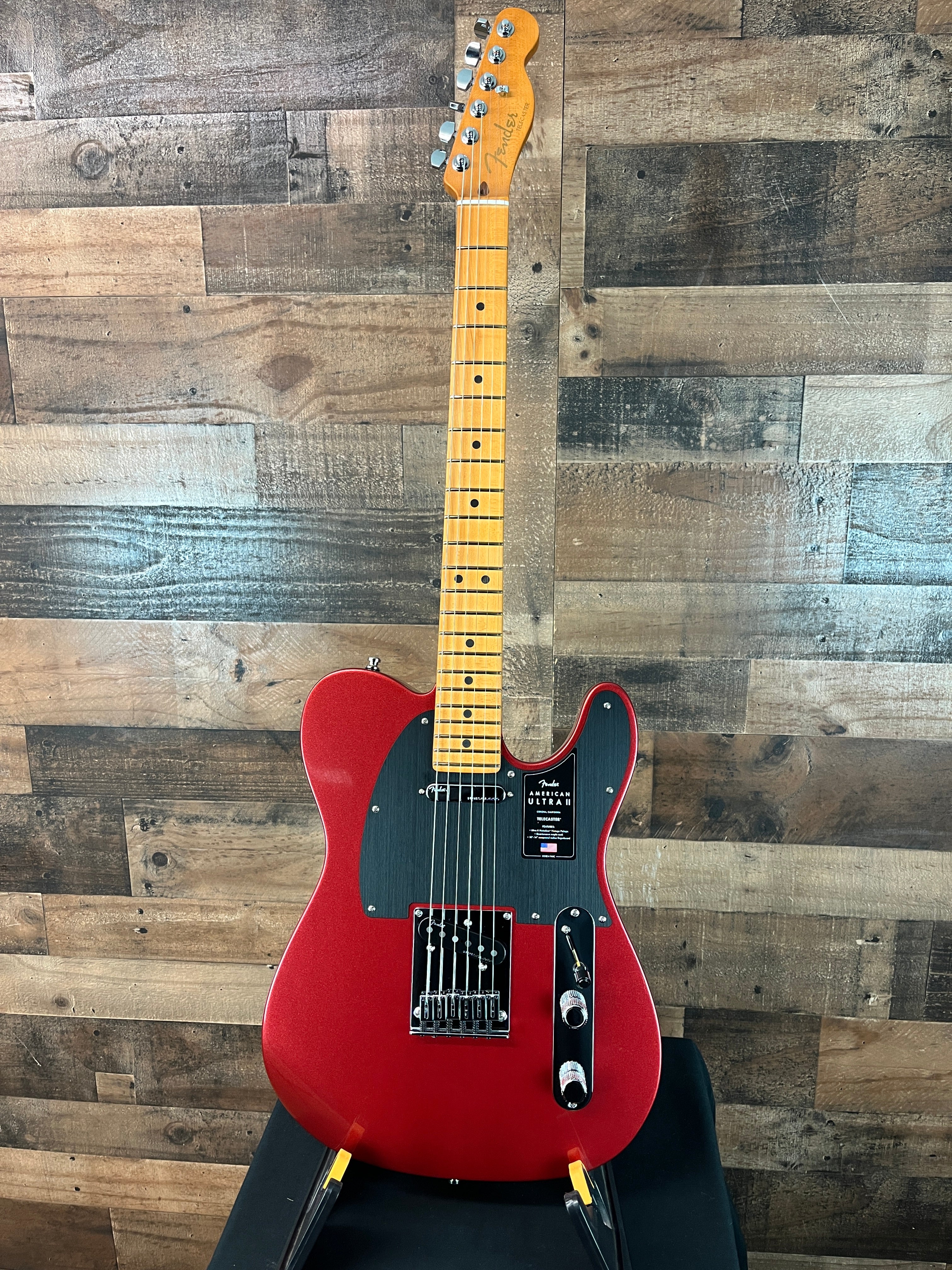 Fender American Ultra II Telecaster Electric Guitar, Maple Fingerboard, Sinister Red, Hard Case, Free Ship, 167