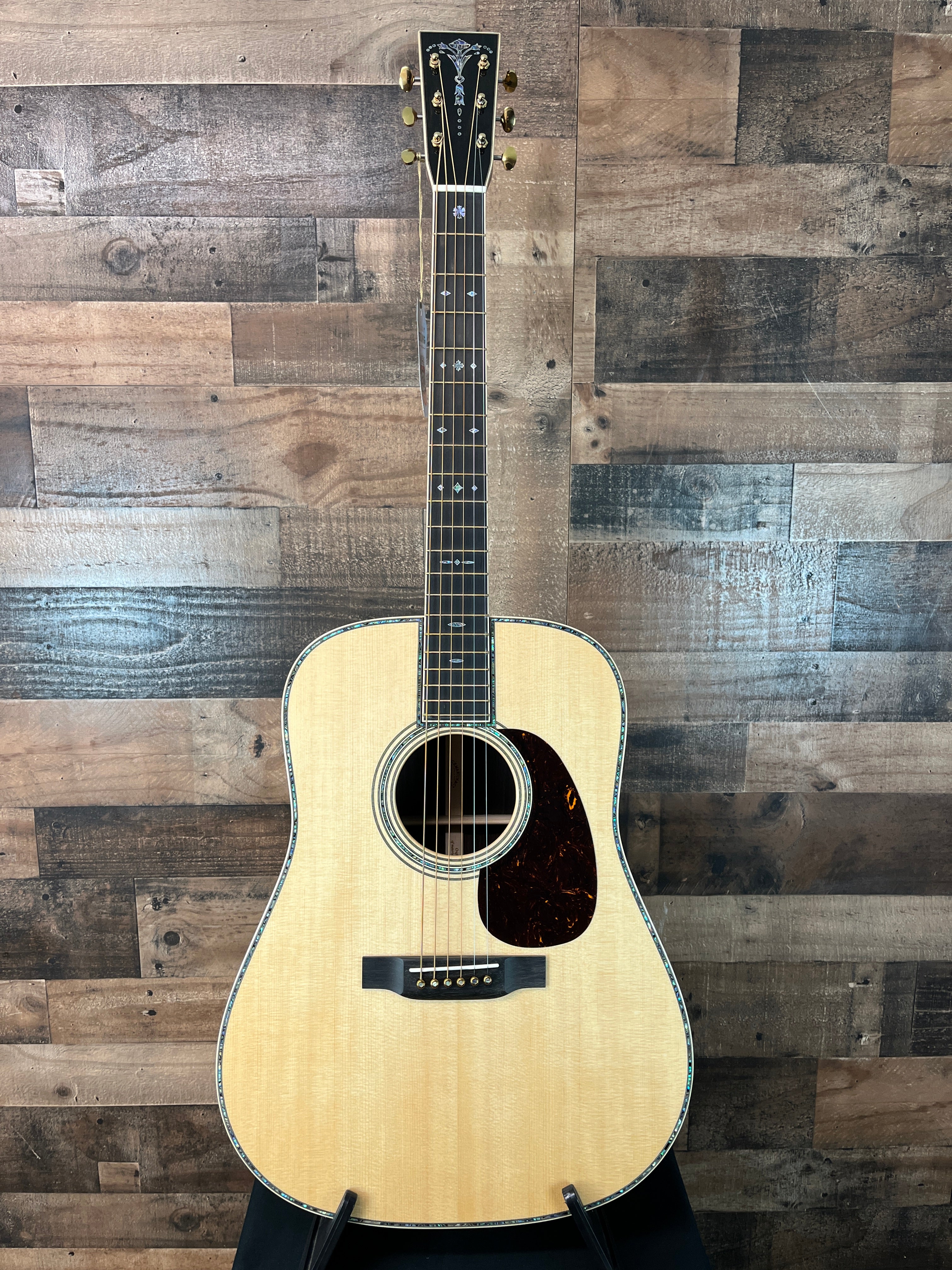 Martin D-45 Modern Deluxe Acoustic Guitar, Natural, 383