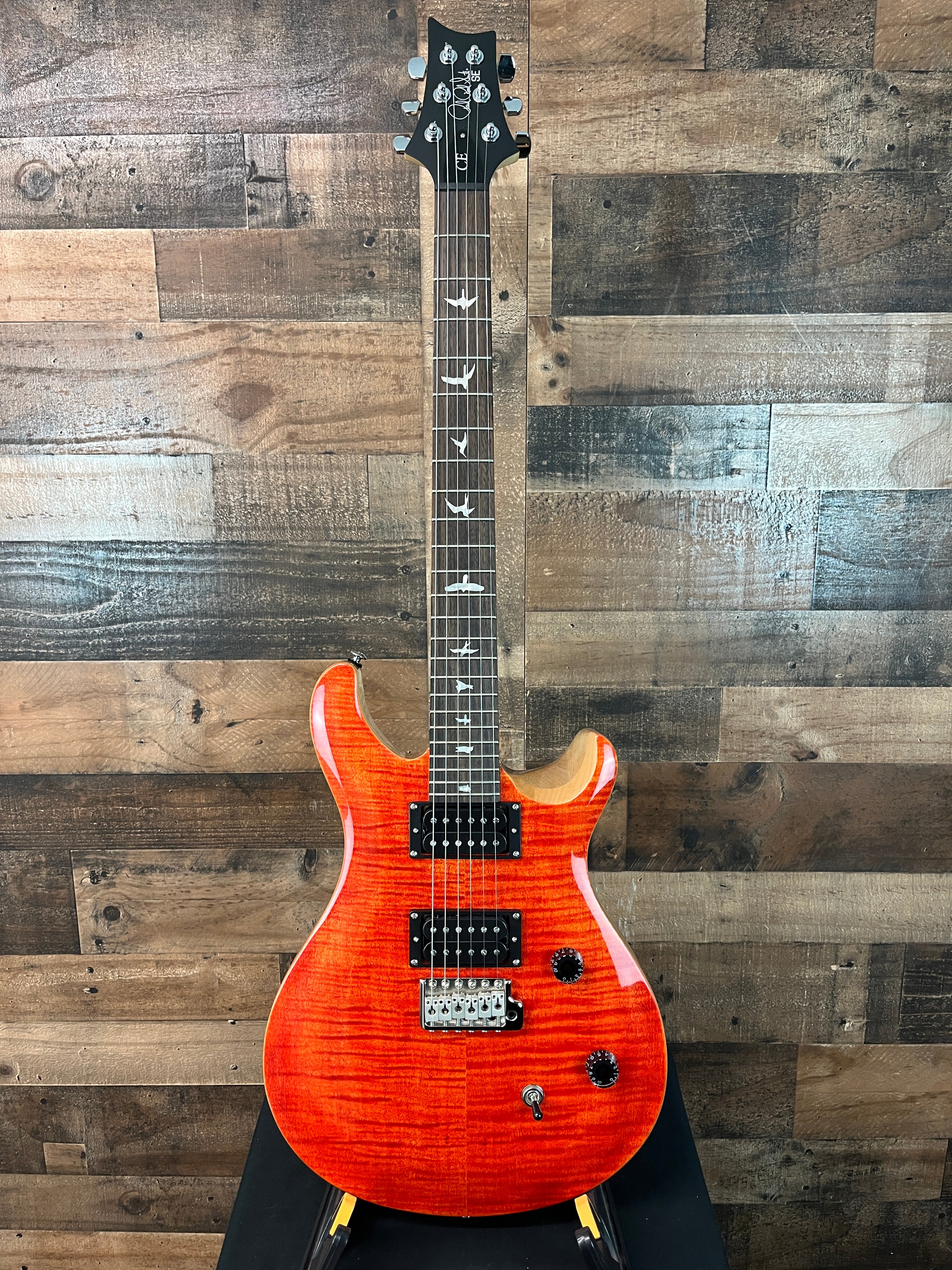 PRS SE CE 24 Electric Guitar, Blood Orange, Gig Bag, 851