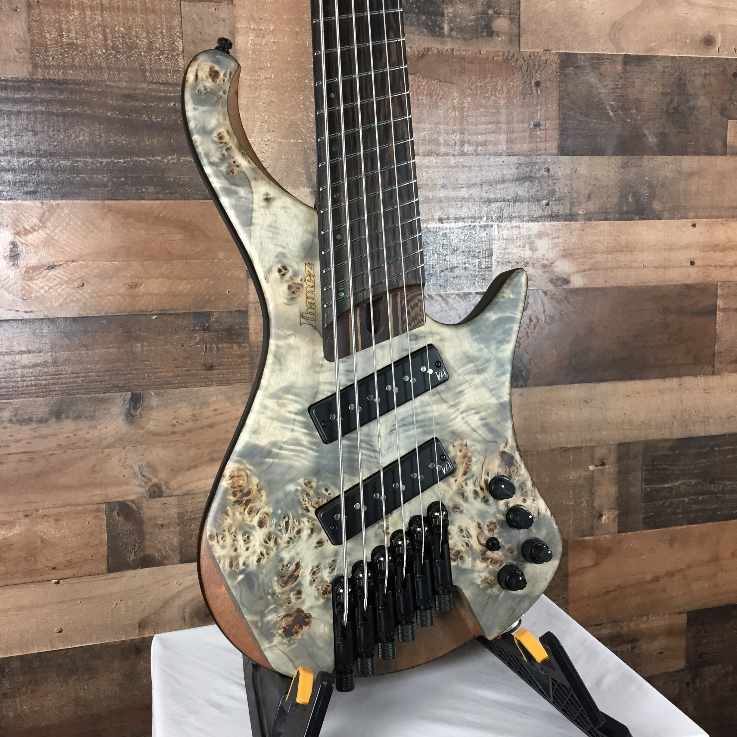 EHB1506MSBIF Black Ice Flat 6 String Multi-Scale, Gig Bag, 985