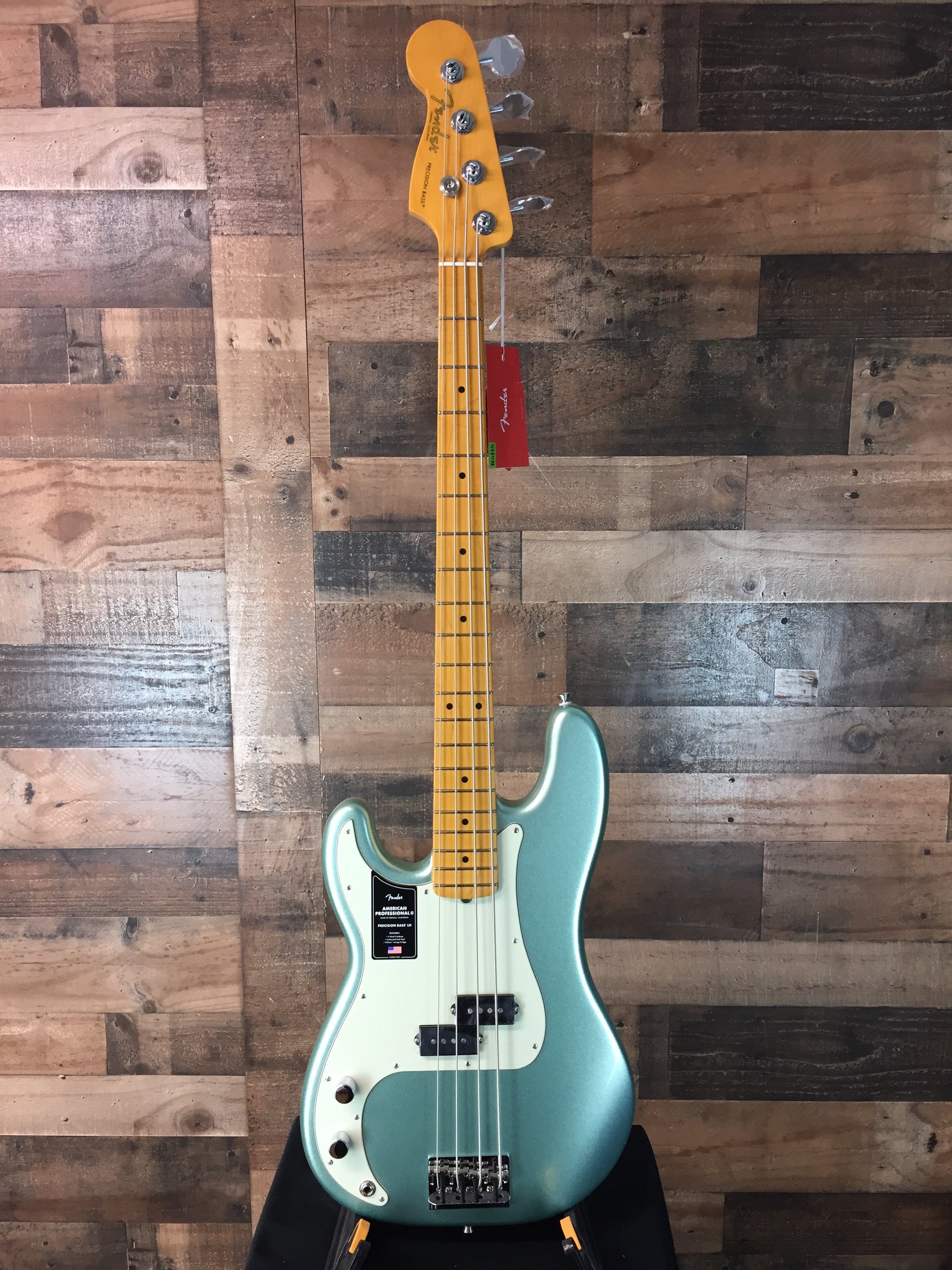 American Professional II Precision Bass, LEFT HANDED, Mystic Surf Green, Hard Case, 520