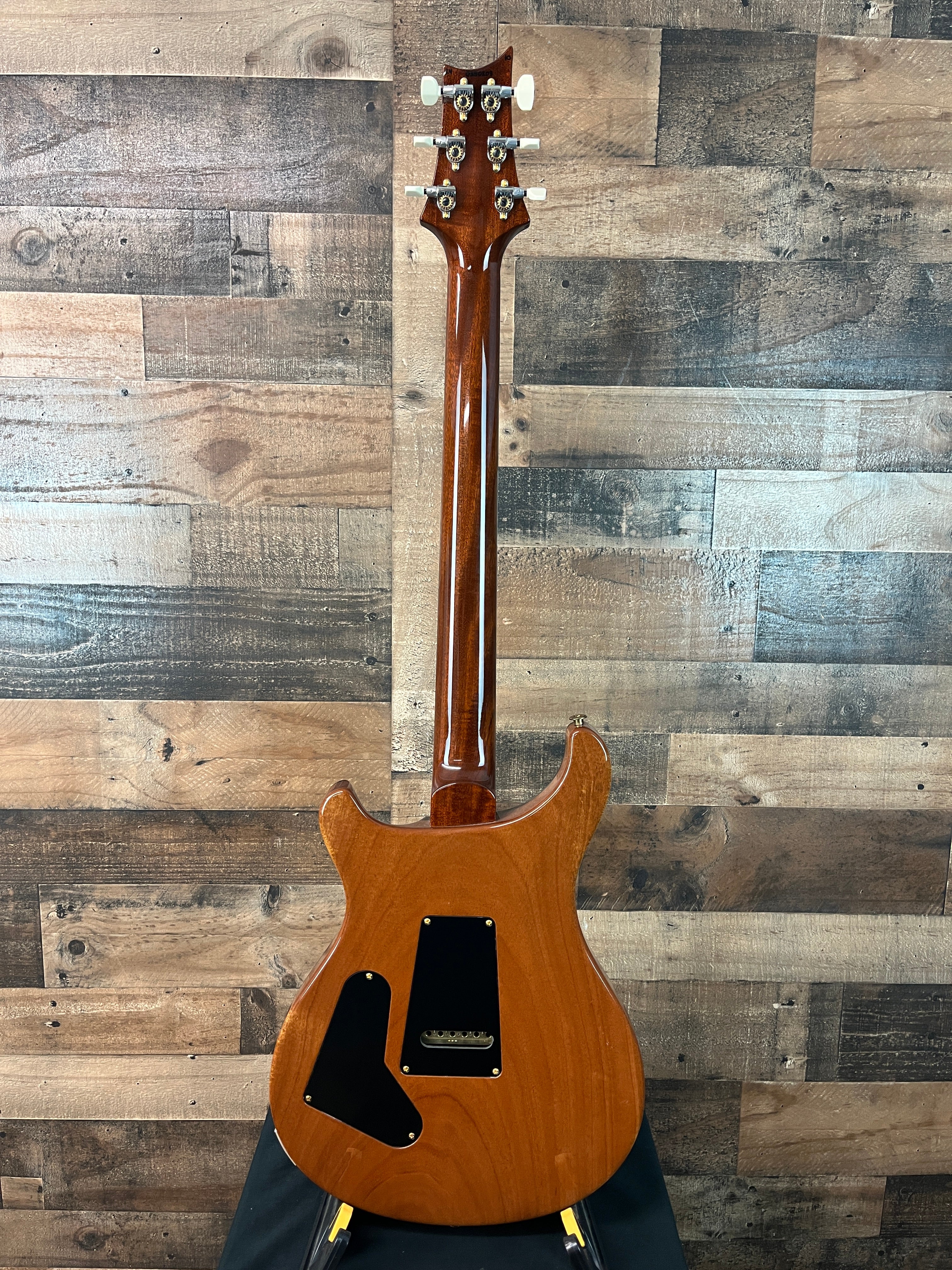 Custom 24-08 Electric Guitar, 10-top, BLEM, Custom Color, Aquableux, Smoke Wrap Burst, Natural Back, Hardcase, 203