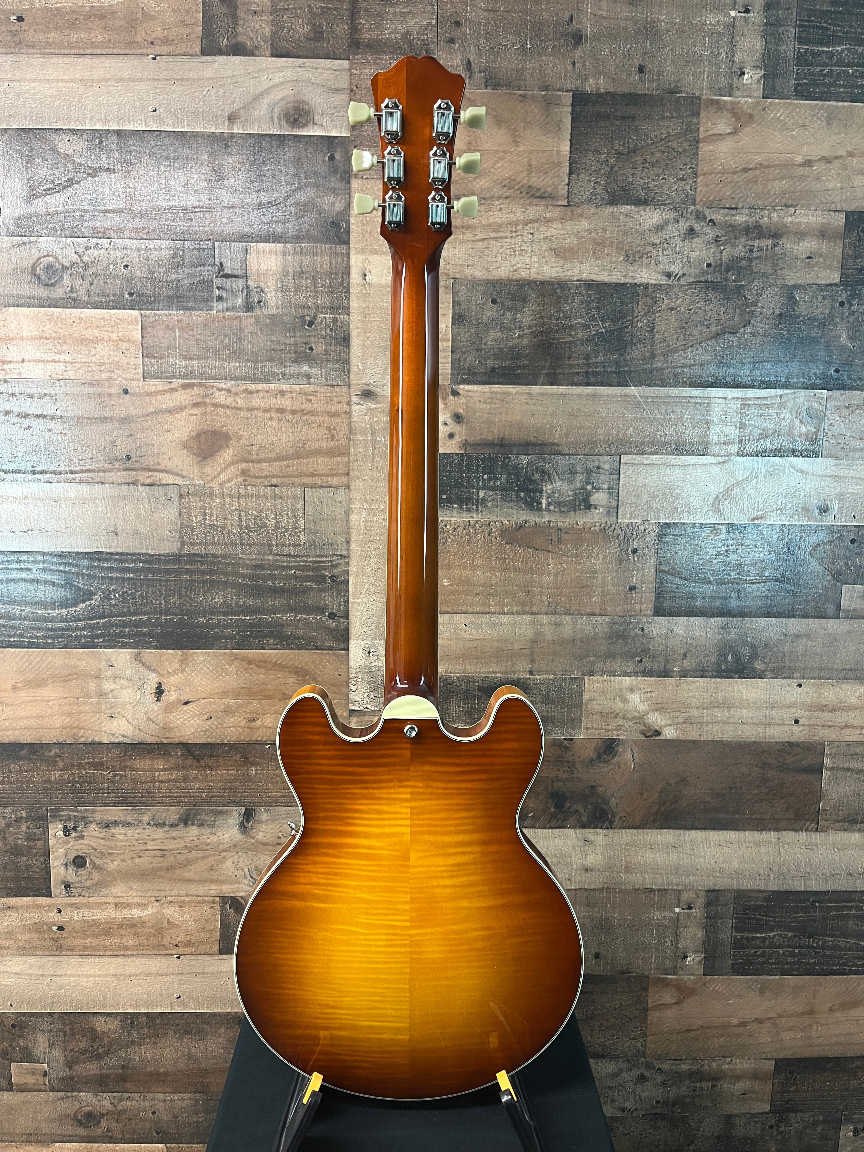 Eastman T484 Semi-Hollow Electric Guitar, Goldburst, Hard Case, 037