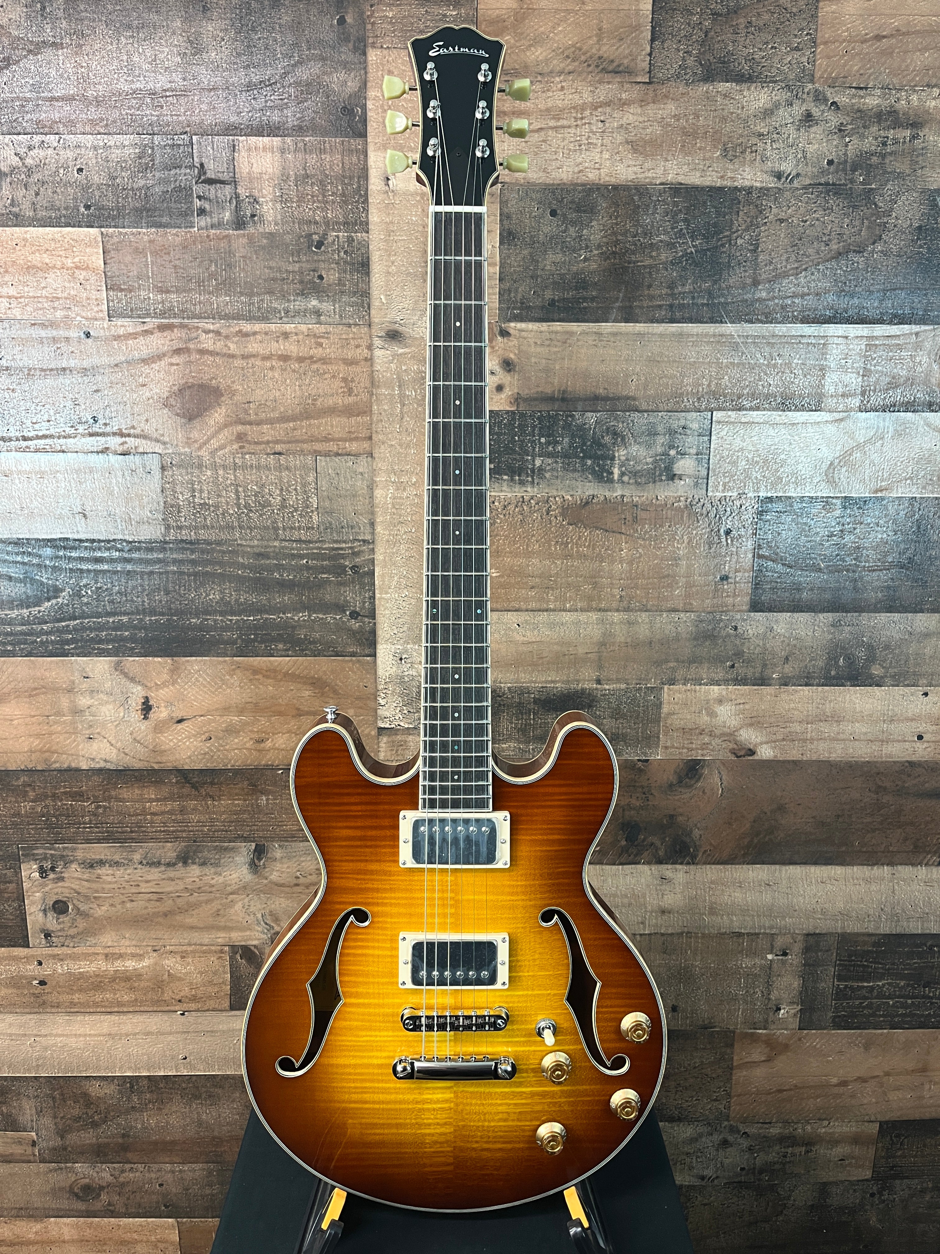 T184MX-GB Semi-hollow Electric Guitar, Goldburst, Hardcase, 248
