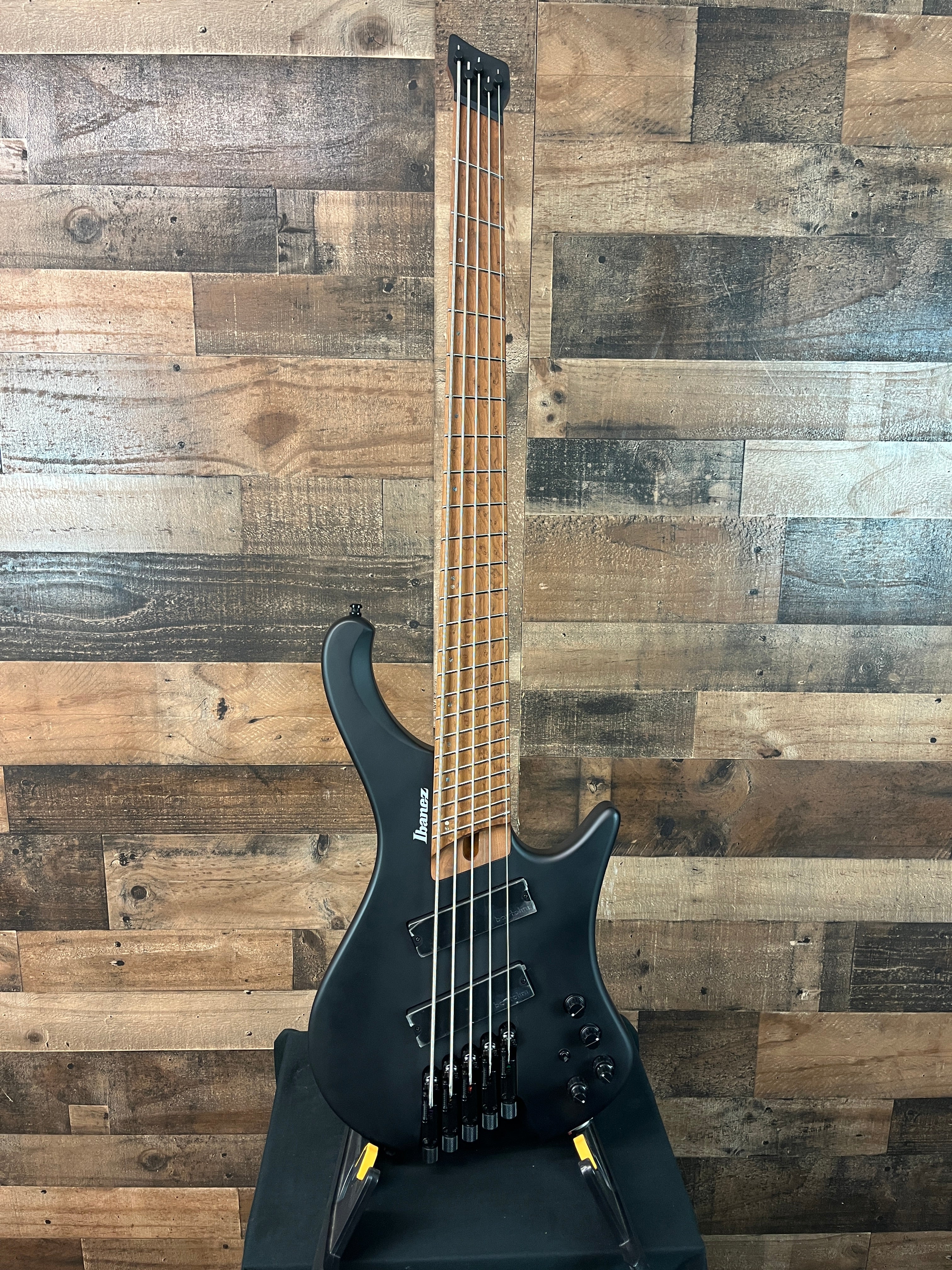 Bass Workshop EHB1005MS Bass Guitar - Black Flat, 821