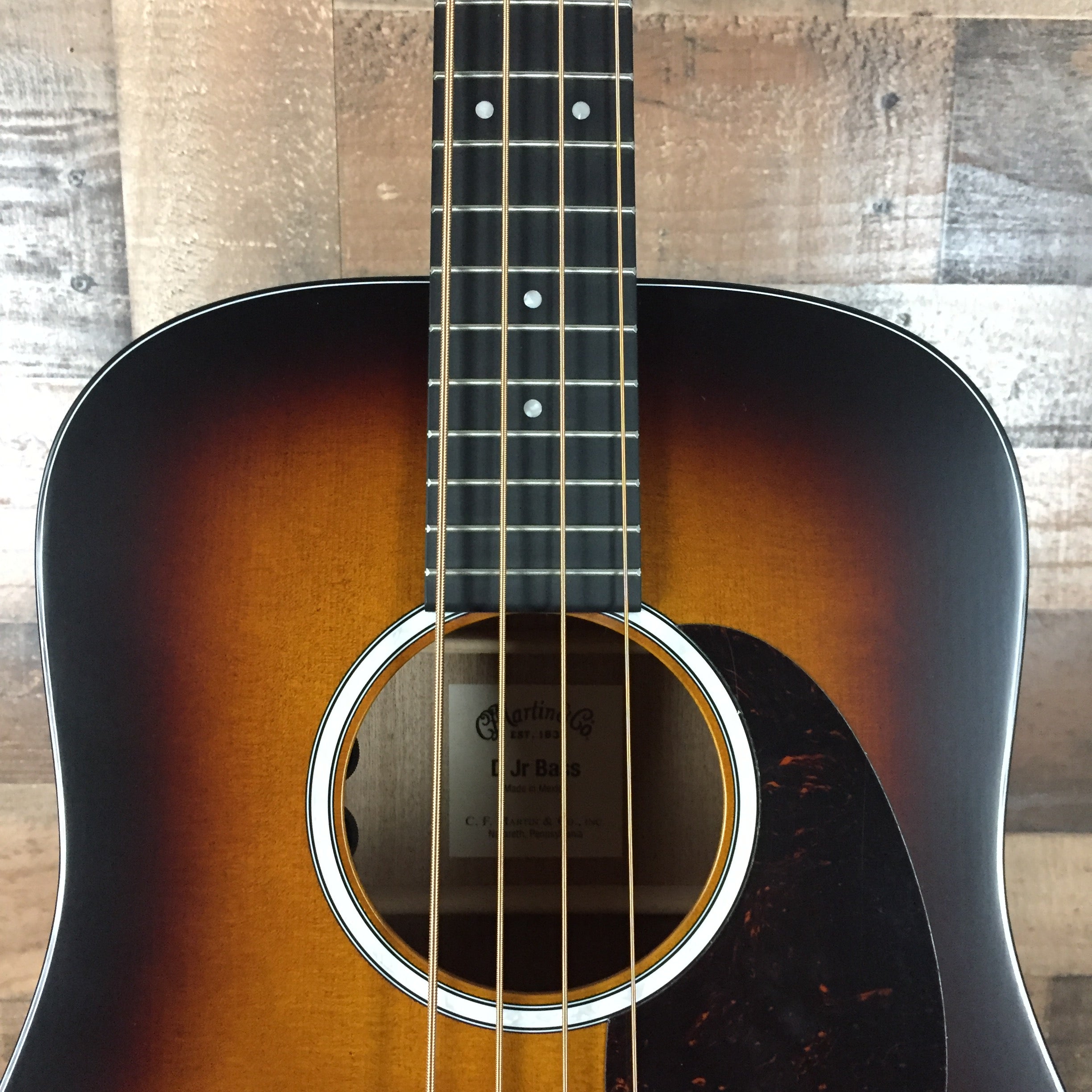 Martin D JR-10E Acoustic-Electric Bass Burst, Gig Bag, 838