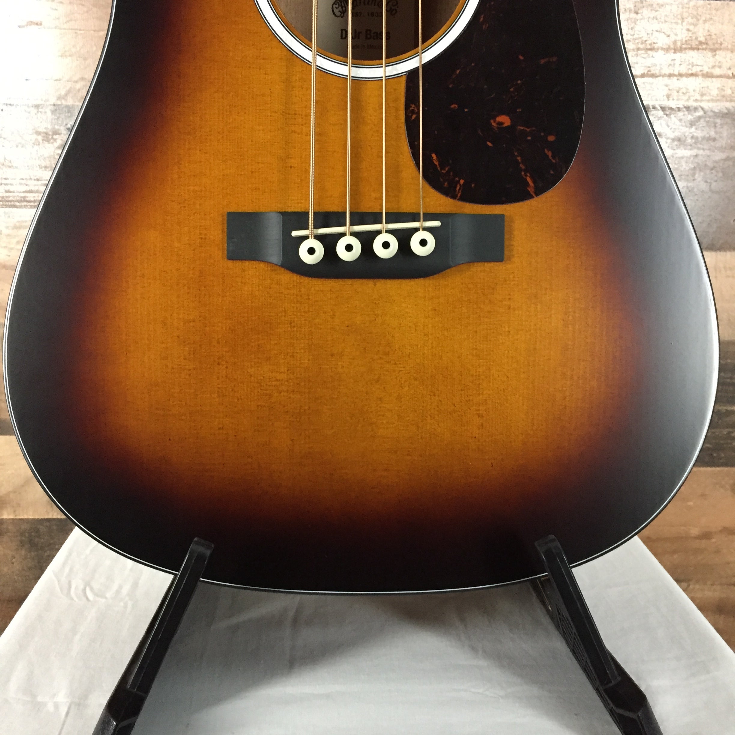 Martin D JR-10E Acoustic-Electric Bass Burst, Gig Bag, 838