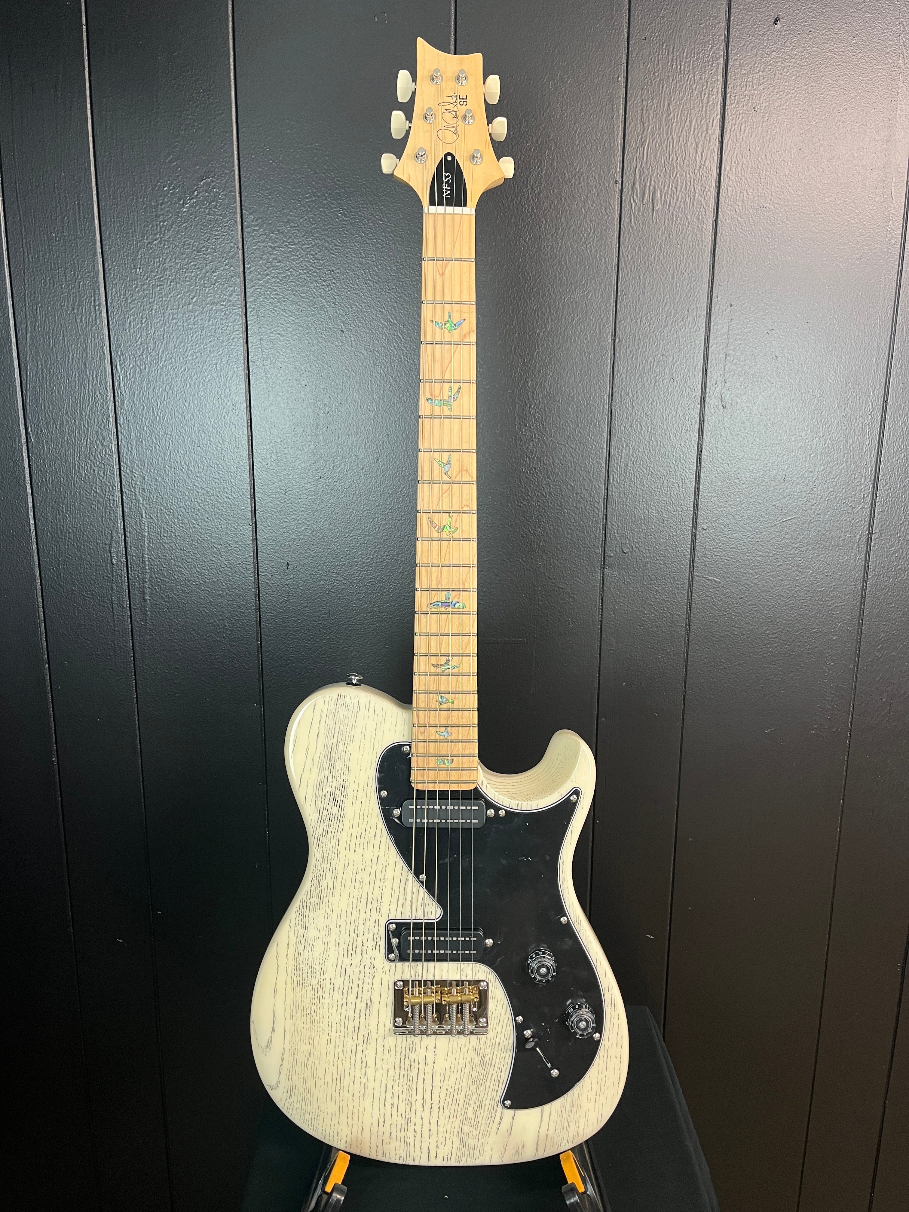 PRS SE NF 53 Electric Guitar, White Doghair, Gig Bag, 066