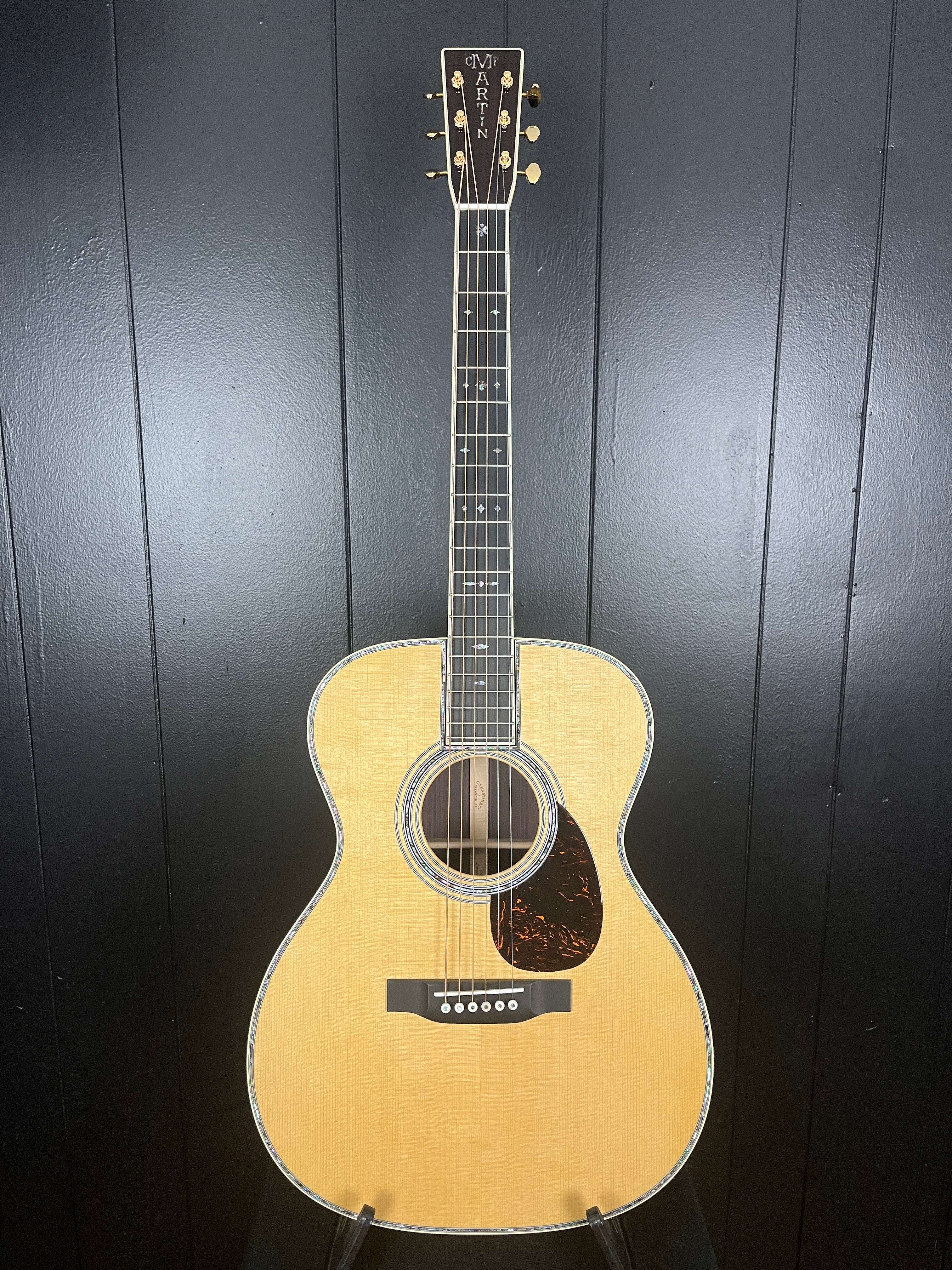Martin OM-42 Standard Series (2025) Acoustic Guitar, Natural Aging Toner, Hard Case, 341