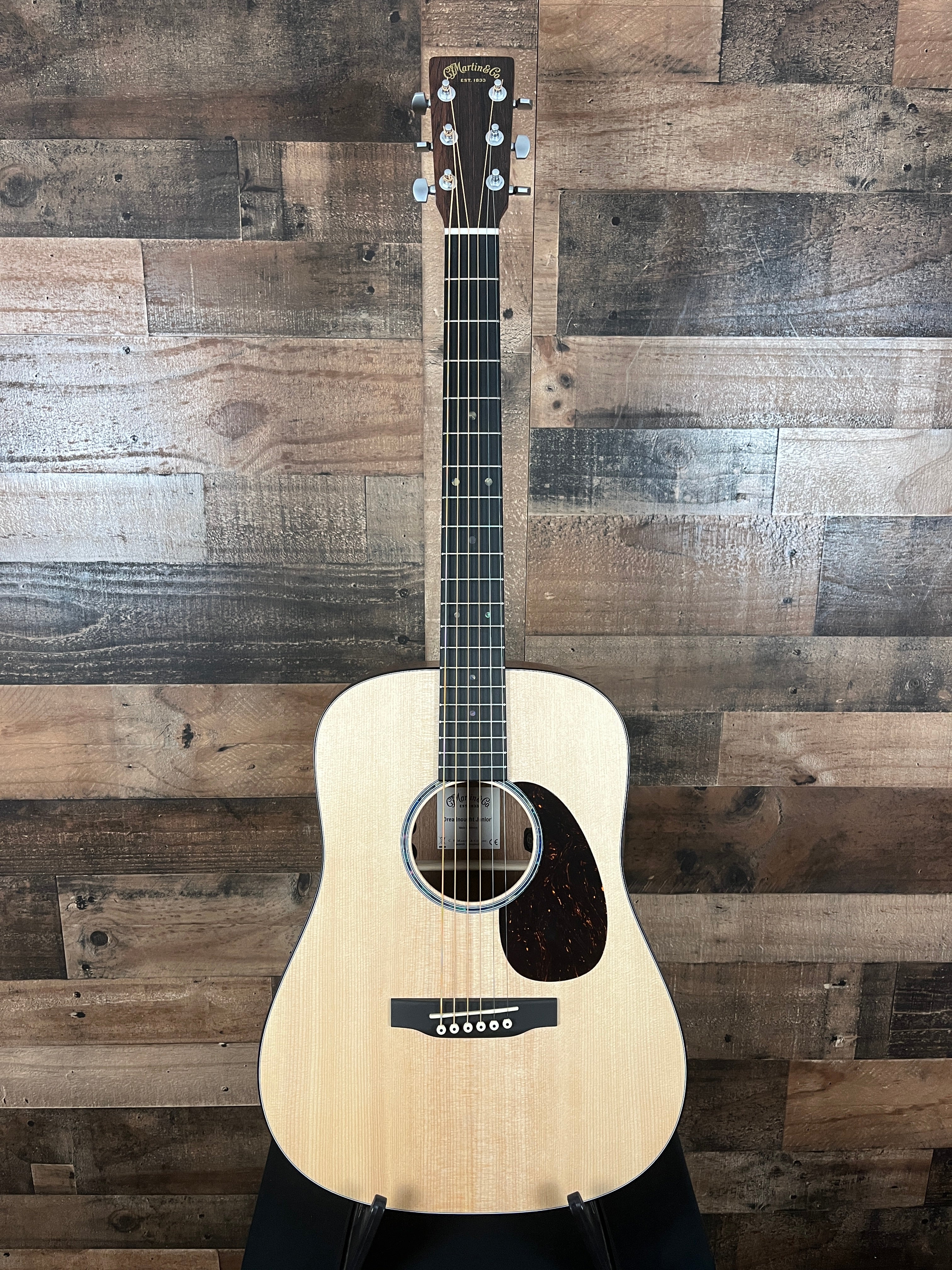 Martin D Jr-E Acoustic-electric Guitar, Natural, Soft Case, 701