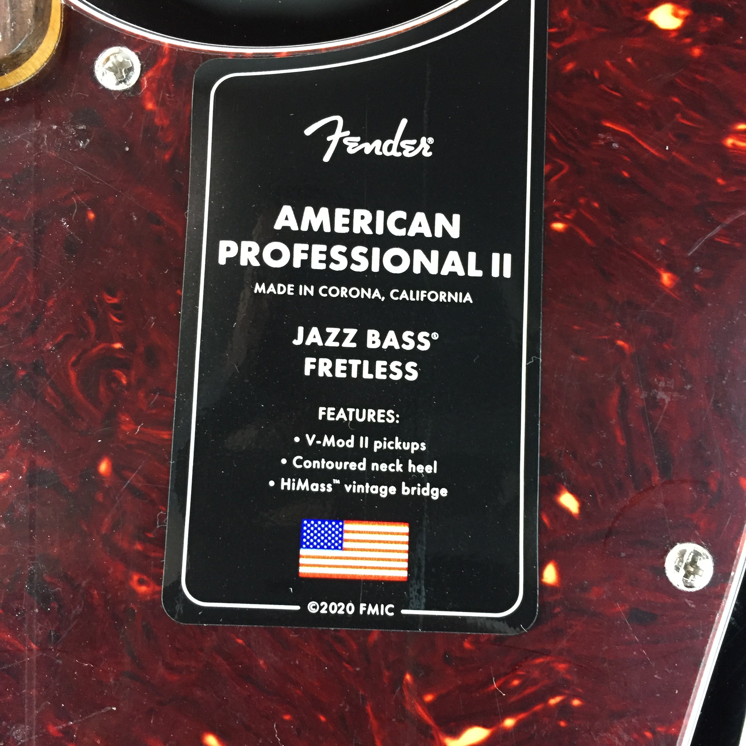 Fender American Pro II Jazz Bass, FRETLESS, Sunburst, Hard Case, 716