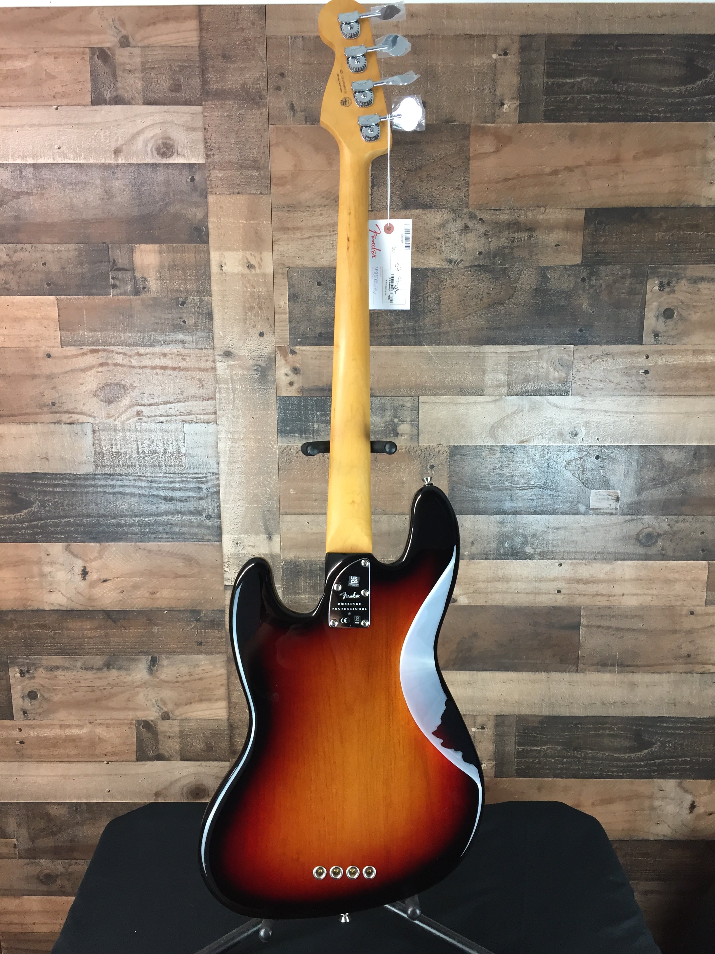 Fender American Pro II Jazz Bass, FRETLESS, Sunburst, Hard Case, 716