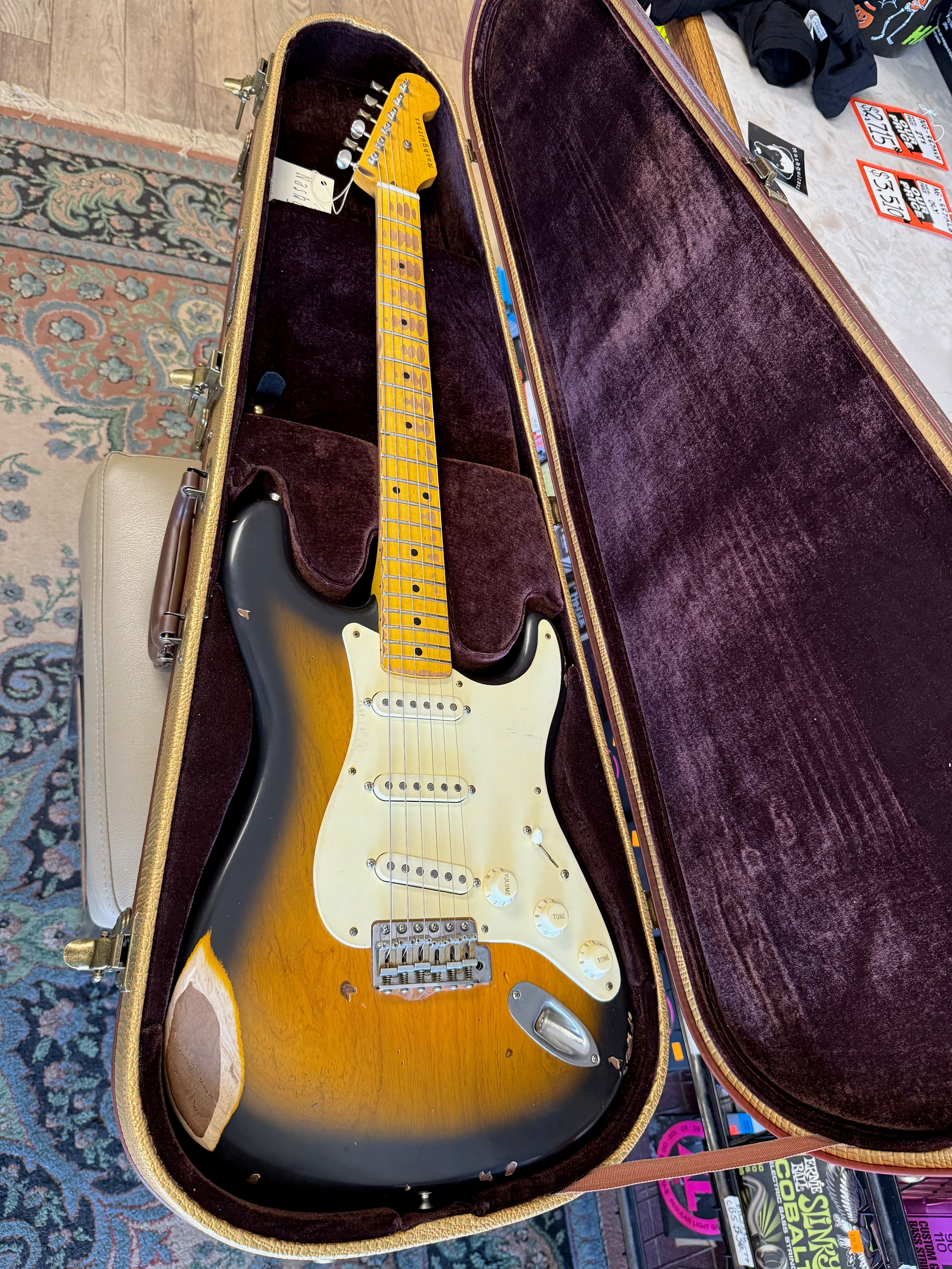 S-57 Ash Body Heavy Relic Electric Guitar - 2 Tone Sunburst
