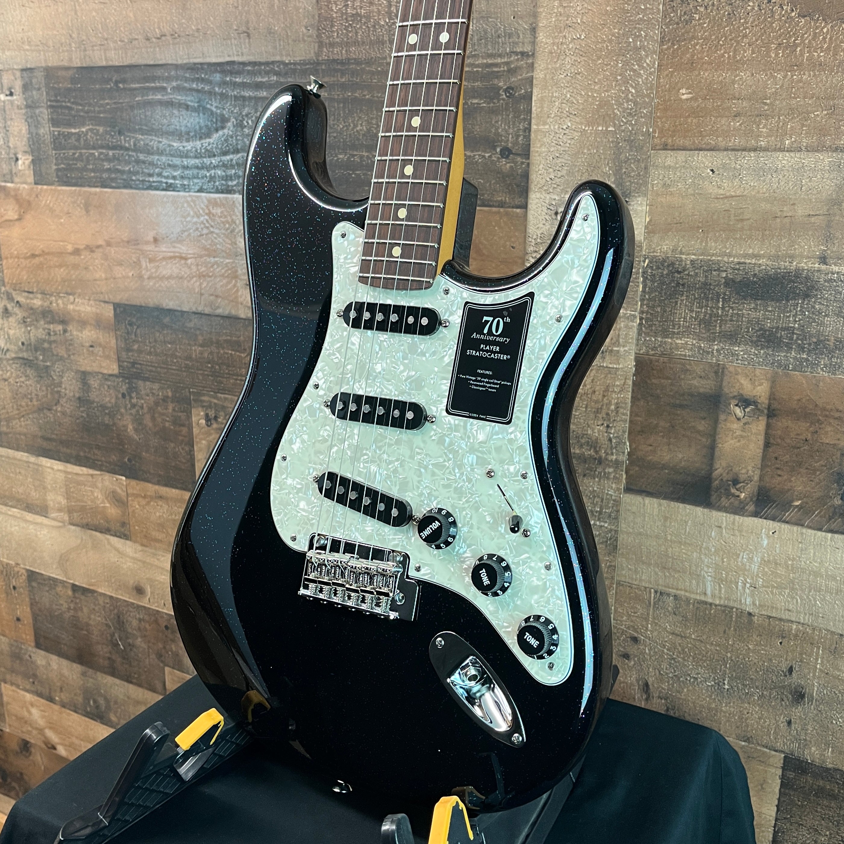 Fender 70th Anniversary Player Stratocaster, Nebula Noir, Gig Bag, 301
