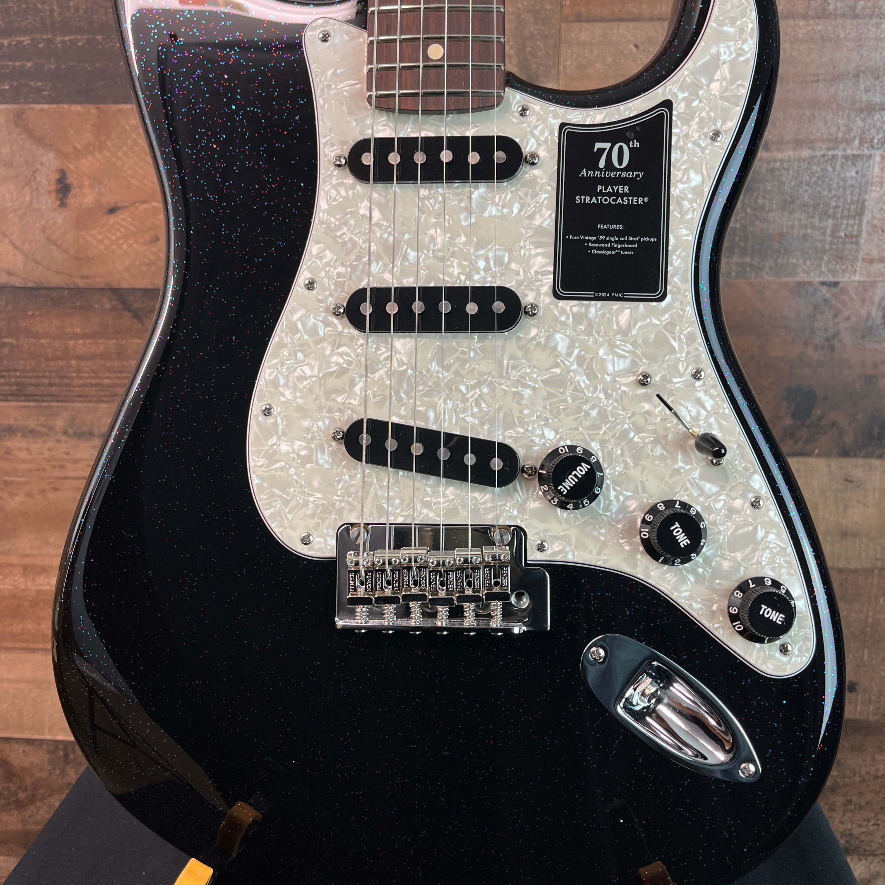 Fender 70th Anniversary Player Stratocaster, Nebula Noir, Gig Bag, 301
