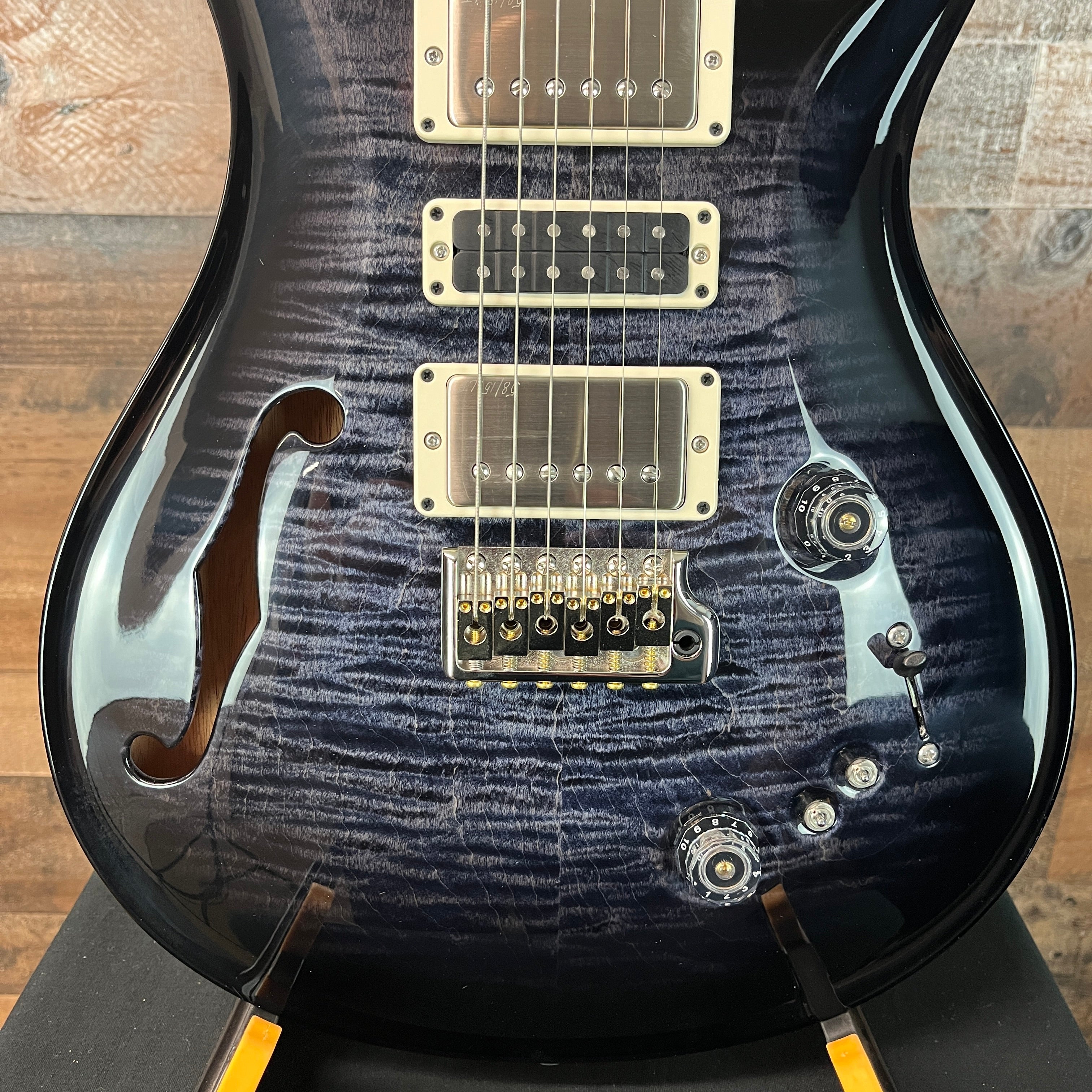 PRS Special Semi-Hollow, Gray Wrap Smokeburst, Hard Case, 051