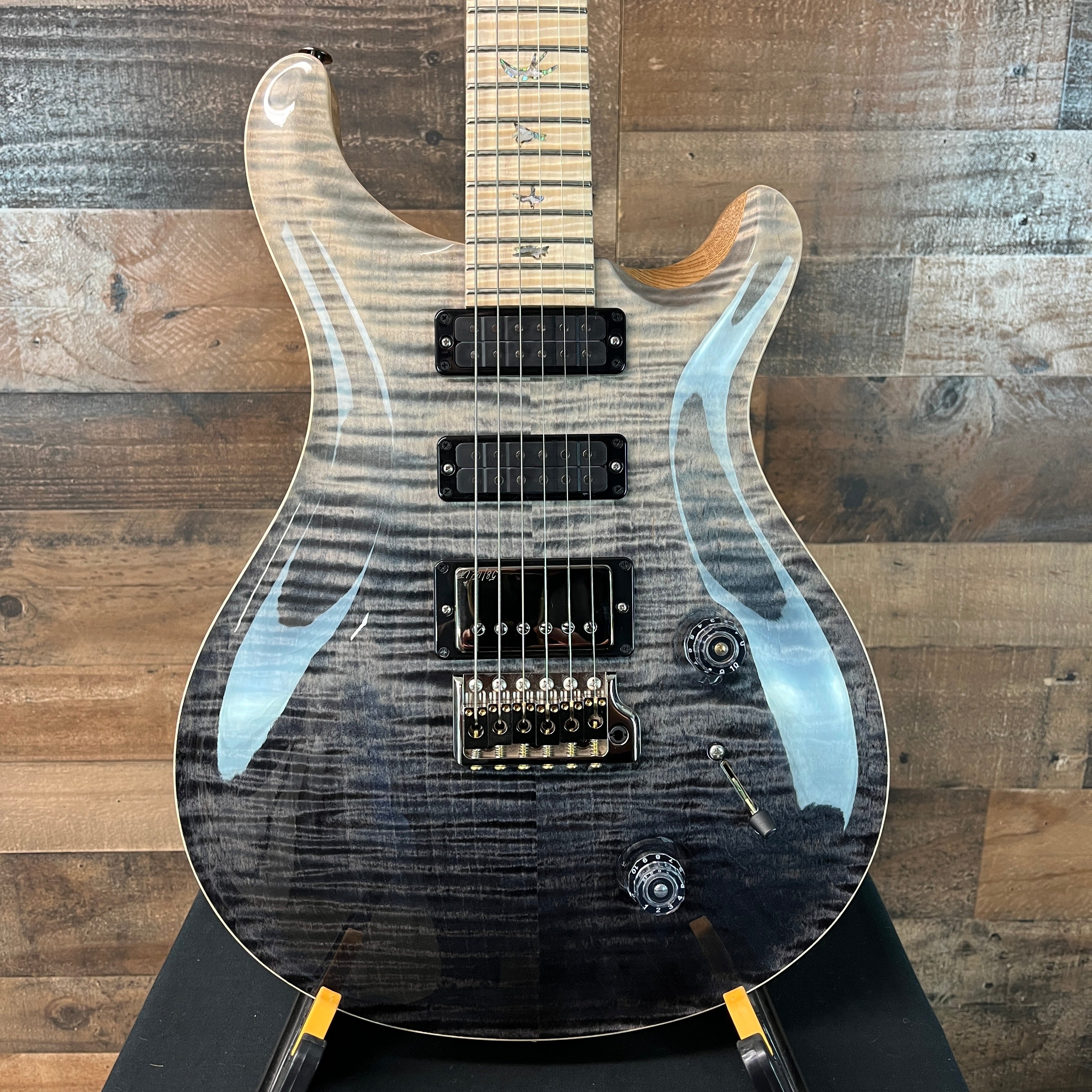 PRS Wood Library, Studio, 10 Top, Grey Black Fade, PRS Paisley WL Hard Case, 841