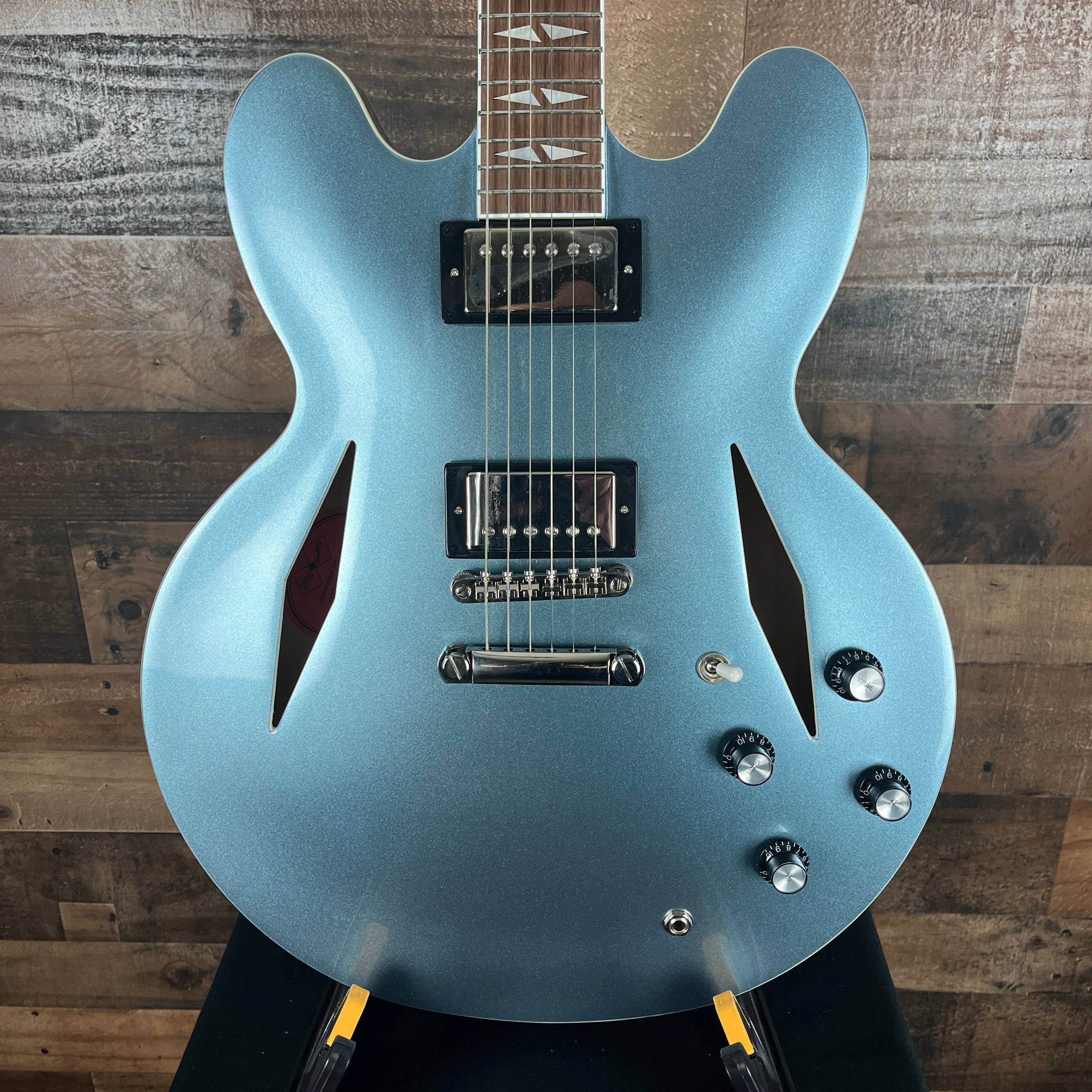 USED Epiphone Dave Grohl DG-335 Semi-hollow Electric Guitar in Pelham Blue, Hardcase, 687