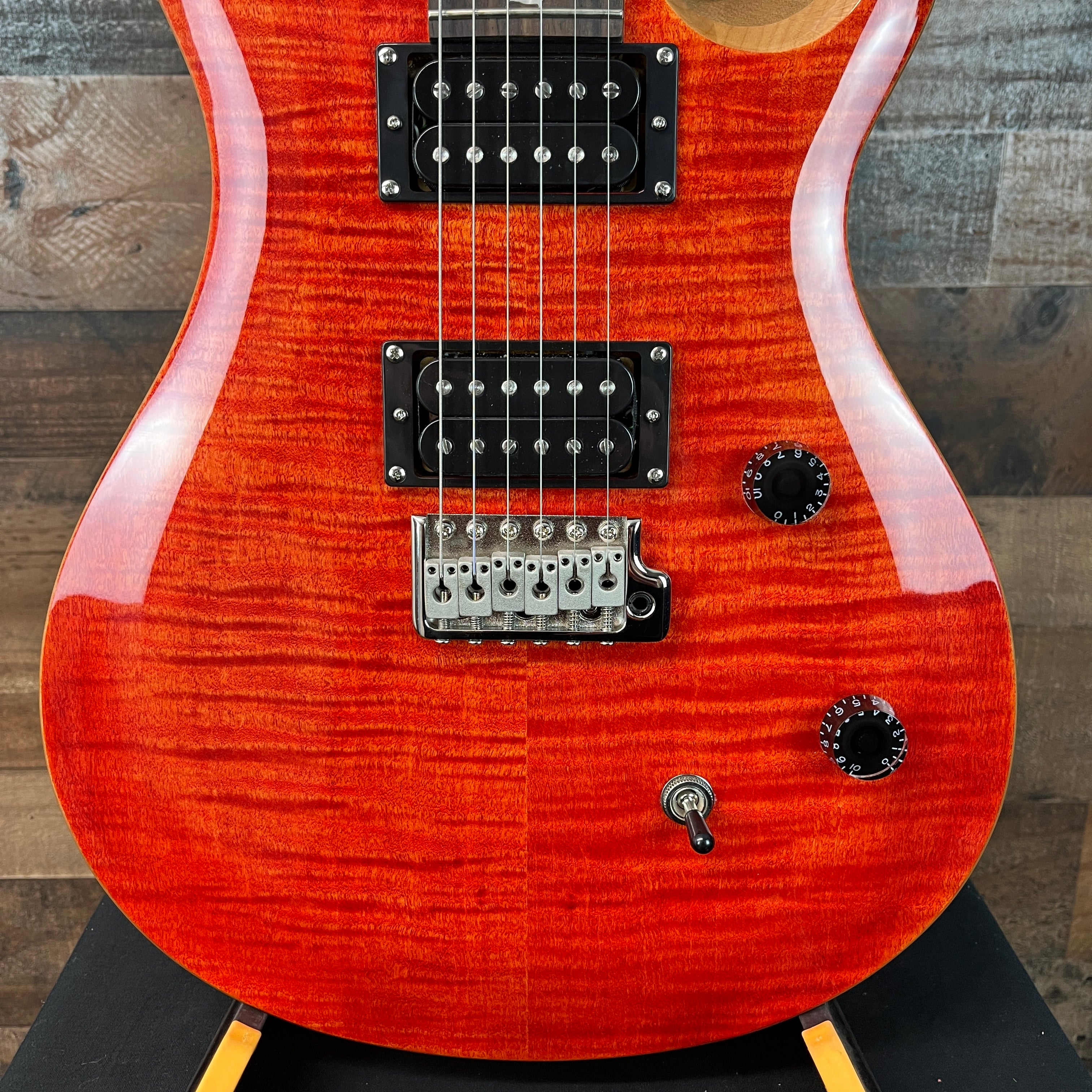 PRS SE CE 24 Electric Guitar, Blood Orange, Gig Bag, 851