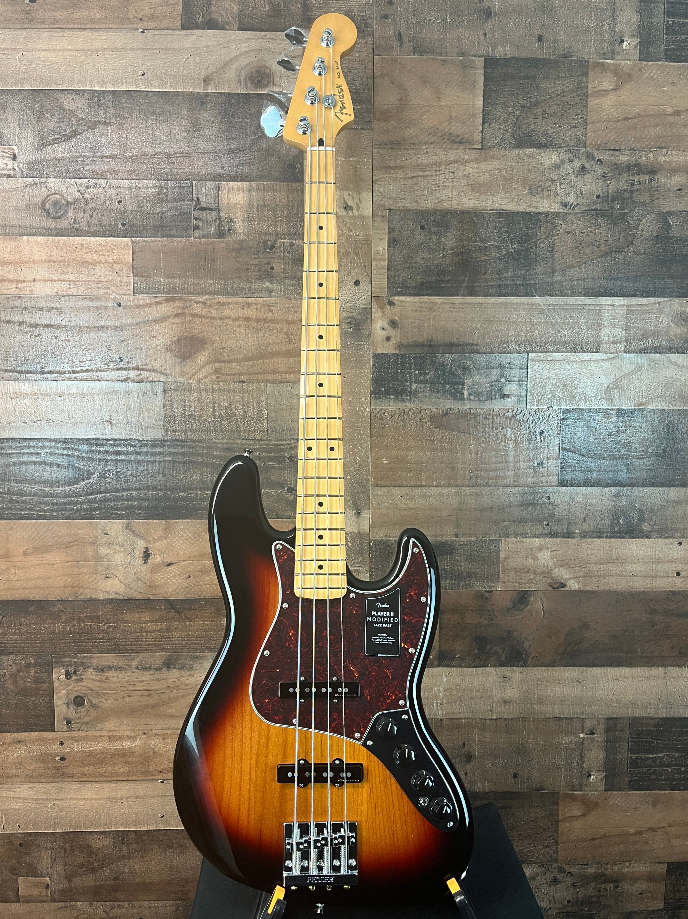 Player II Modified Active Jazz Bass, 3-tone Sunburst, Gig Bag, 998