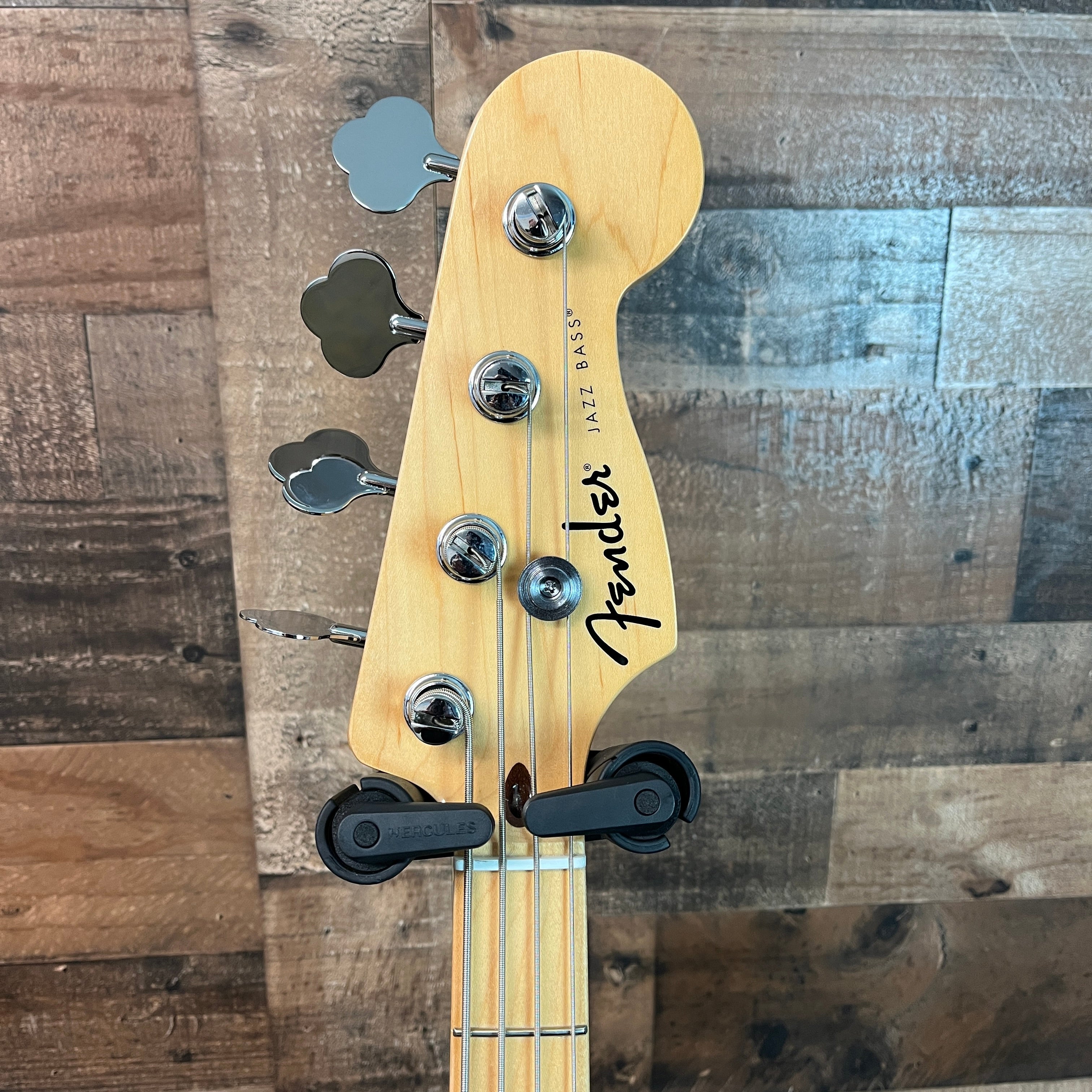 Fender Standard Jazz Bass, Black, Maple Fingerboard, 761