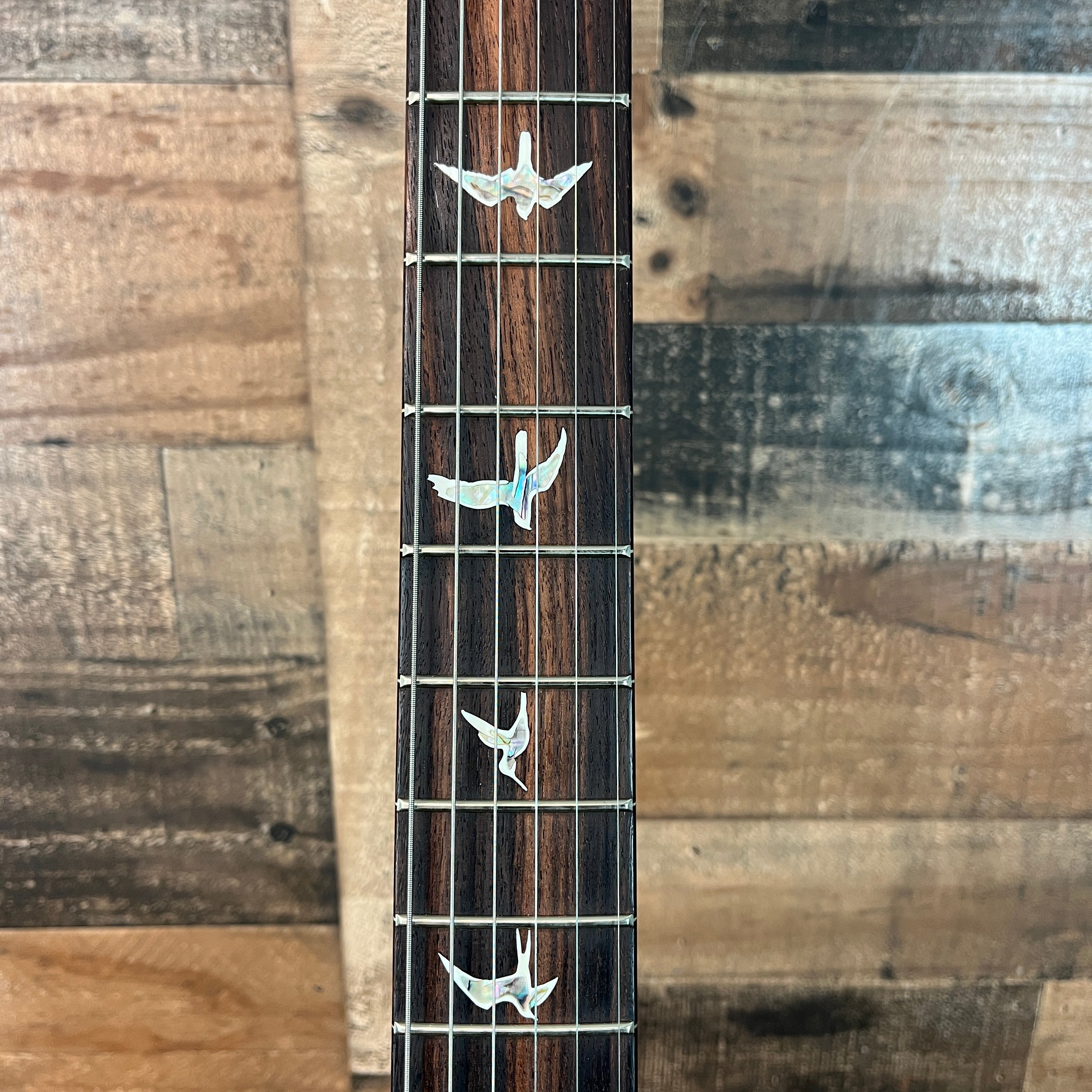 Custom 24-08 Electric Guitar, 10-top, BLEM, Custom Color, Aquableux, Smoke Wrap Burst, Natural Back, Hardcase, 203
