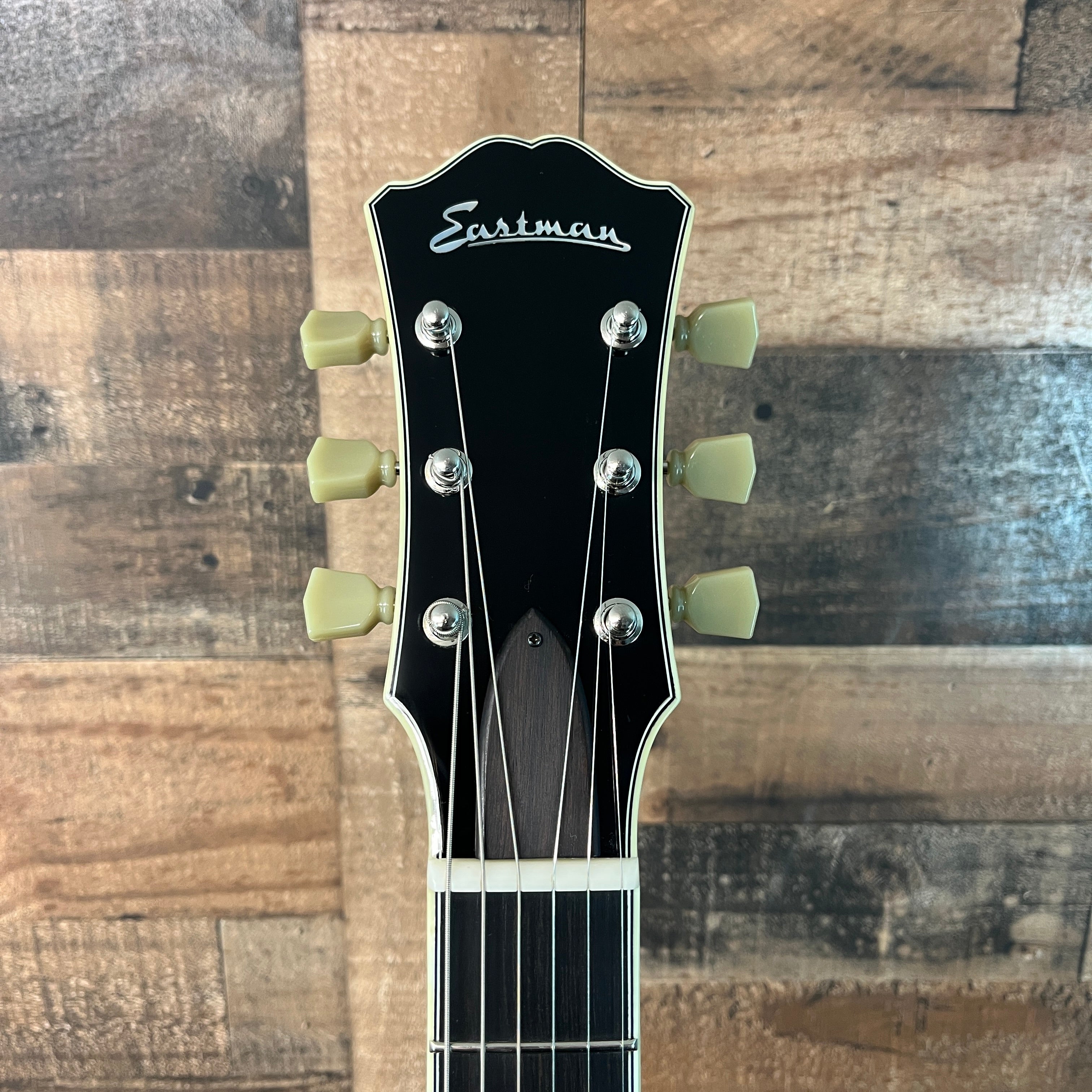 Eastman T484 Semi-Hollow Electric Guitar, Goldburst, Hard Case, 037
