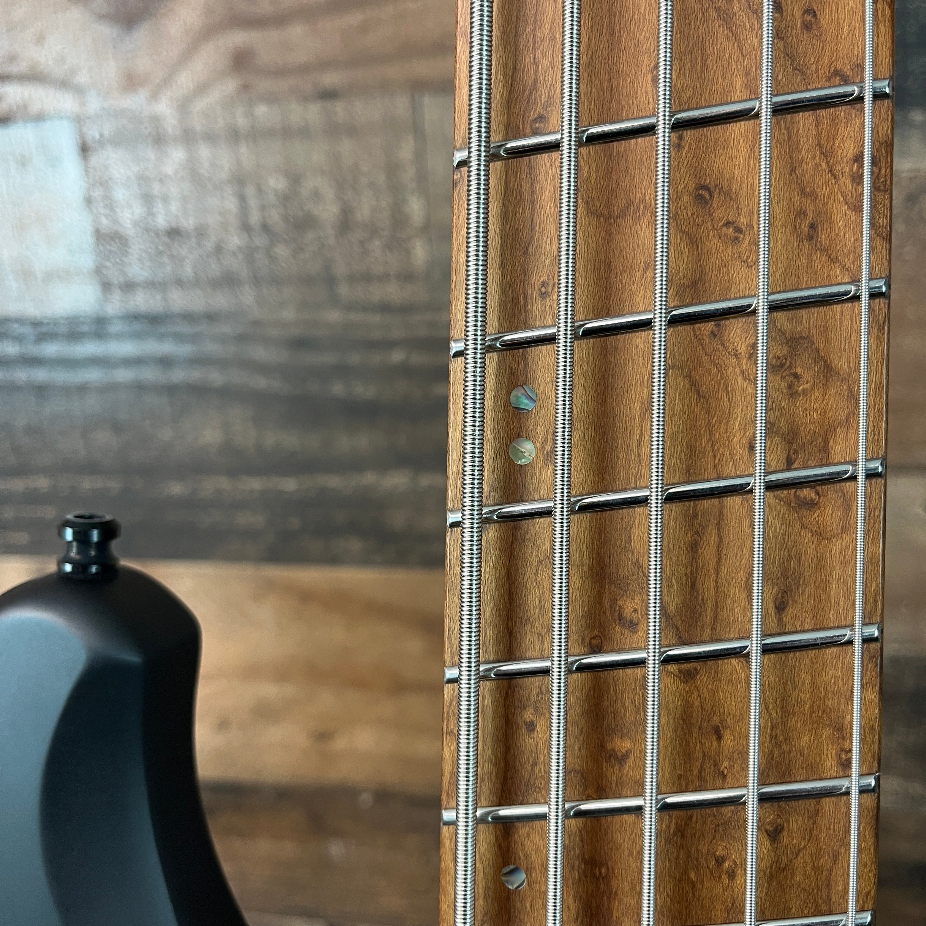 Bass Workshop EHB1005MS Bass Guitar - Black Flat, 821
